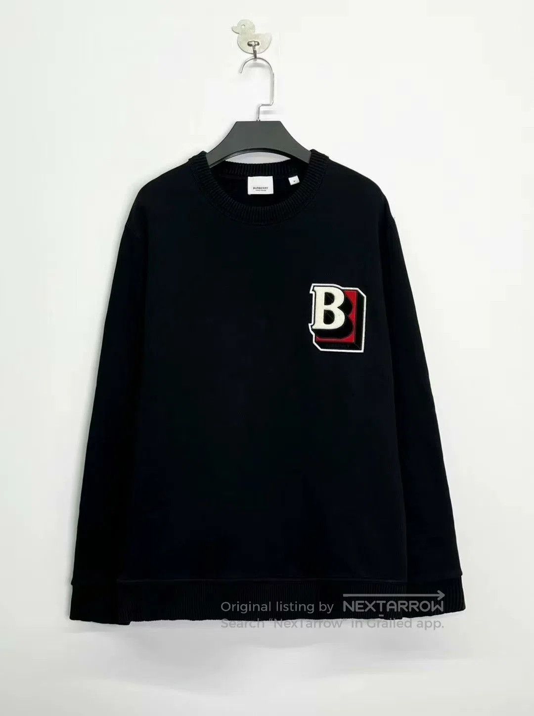 Burberry burberry black embroidered logo sweatshirt. Size US M / EU 48-50 / 2 - 1 Thumbnail