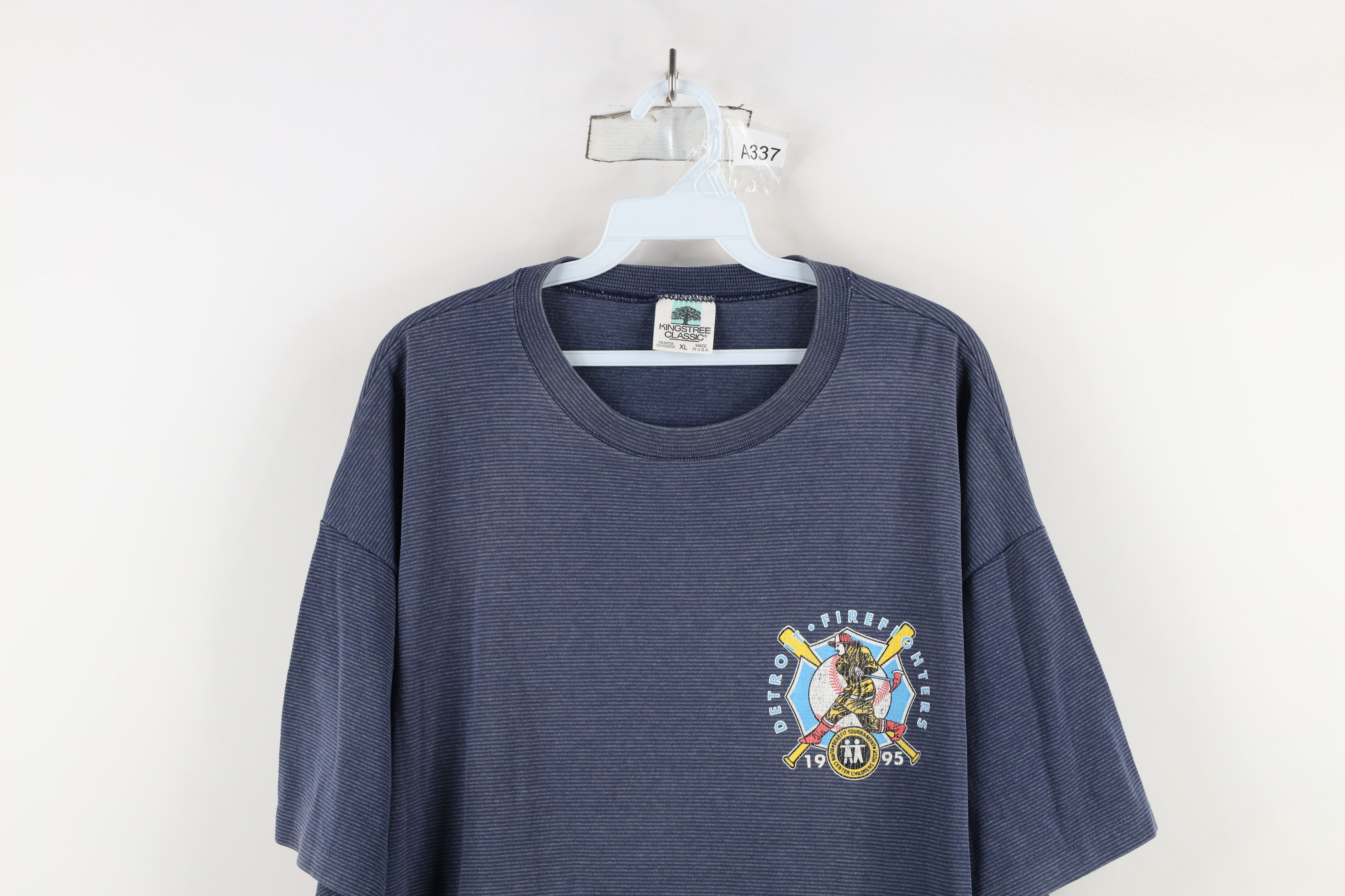 Vintage Vintage 90s Firefighters Baseball Short Sleeve T-Shirt USA Size US XL / EU 56 / 4 - 2 Thumbnail