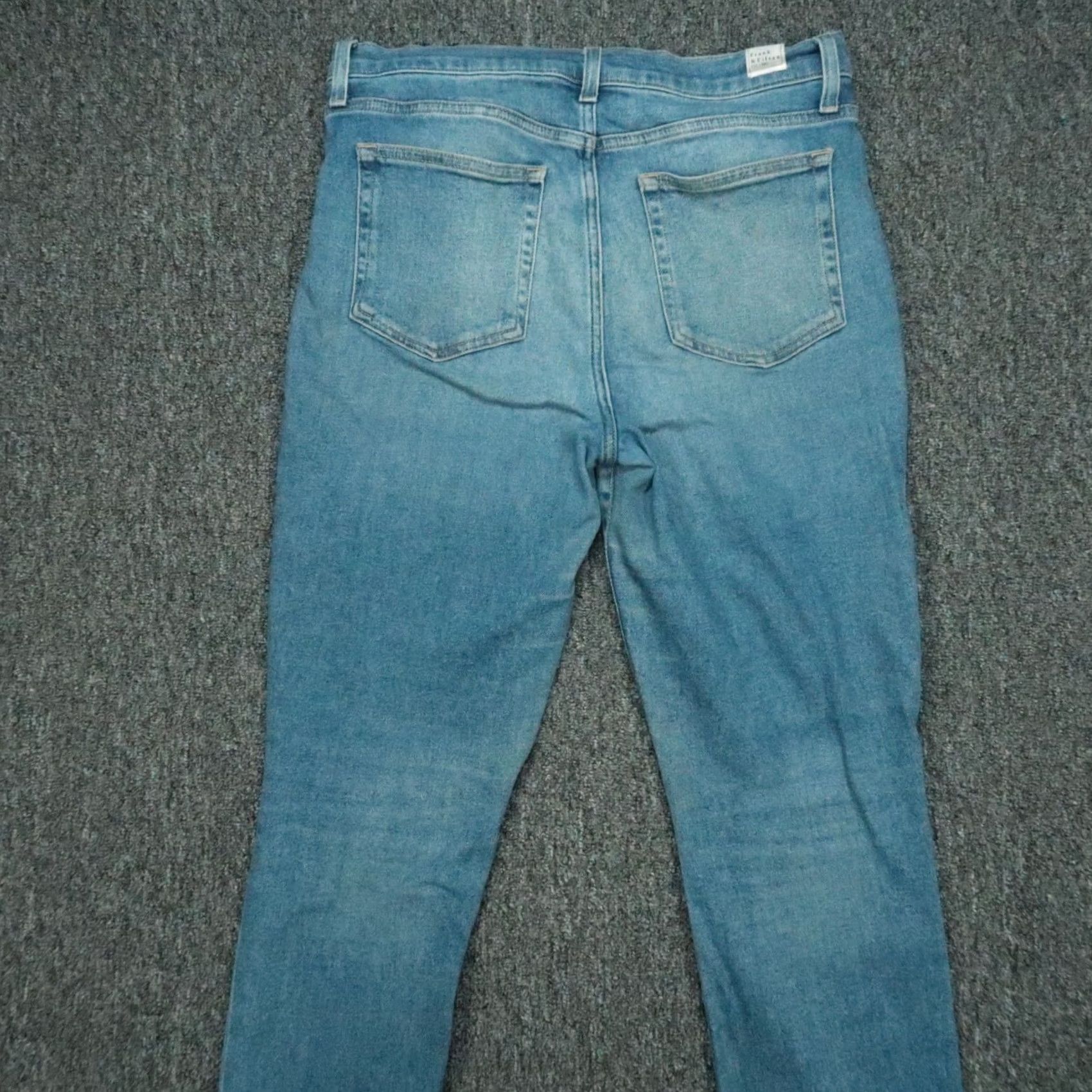 Frank & Eileen Frank Eileen Jeans Womens 31 Blue Cork Frayed Raw Hem Straight 31x26 Size 24" / US 00 / IT 34 - 6 Thumbnail