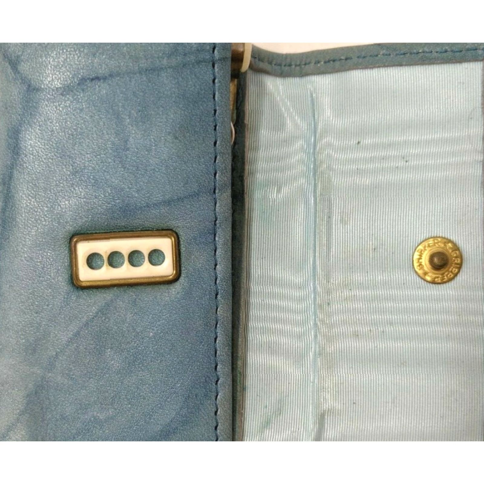 Vintage VTG Amity Key Case Holder Shirt Men Blue Cowhide Leather Diamond Pattern J21 Size ONE SIZE - 7 Thumbnail