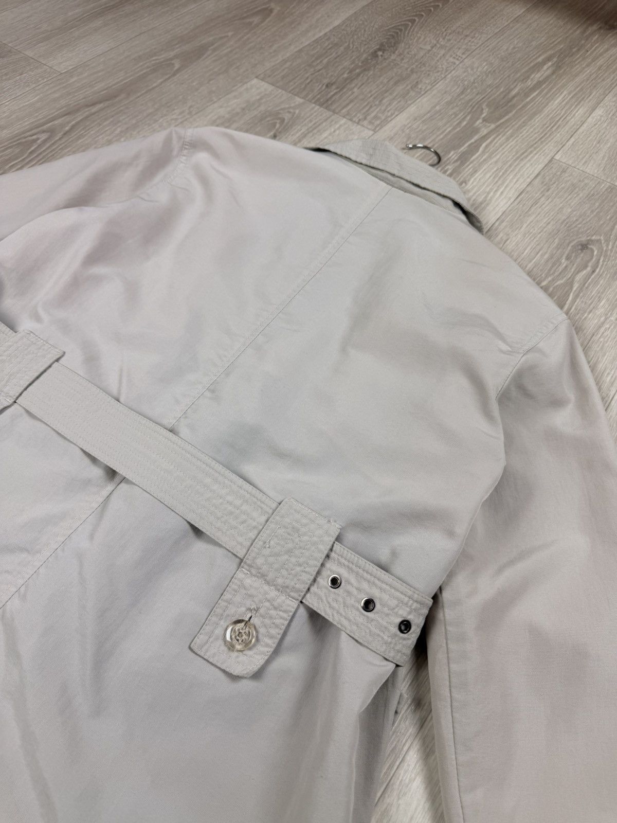 Armani Armani Jeans Double Breasted Trench Coat Jacket Belt Size L / US 10 / IT 46 - 13 Thumbnail