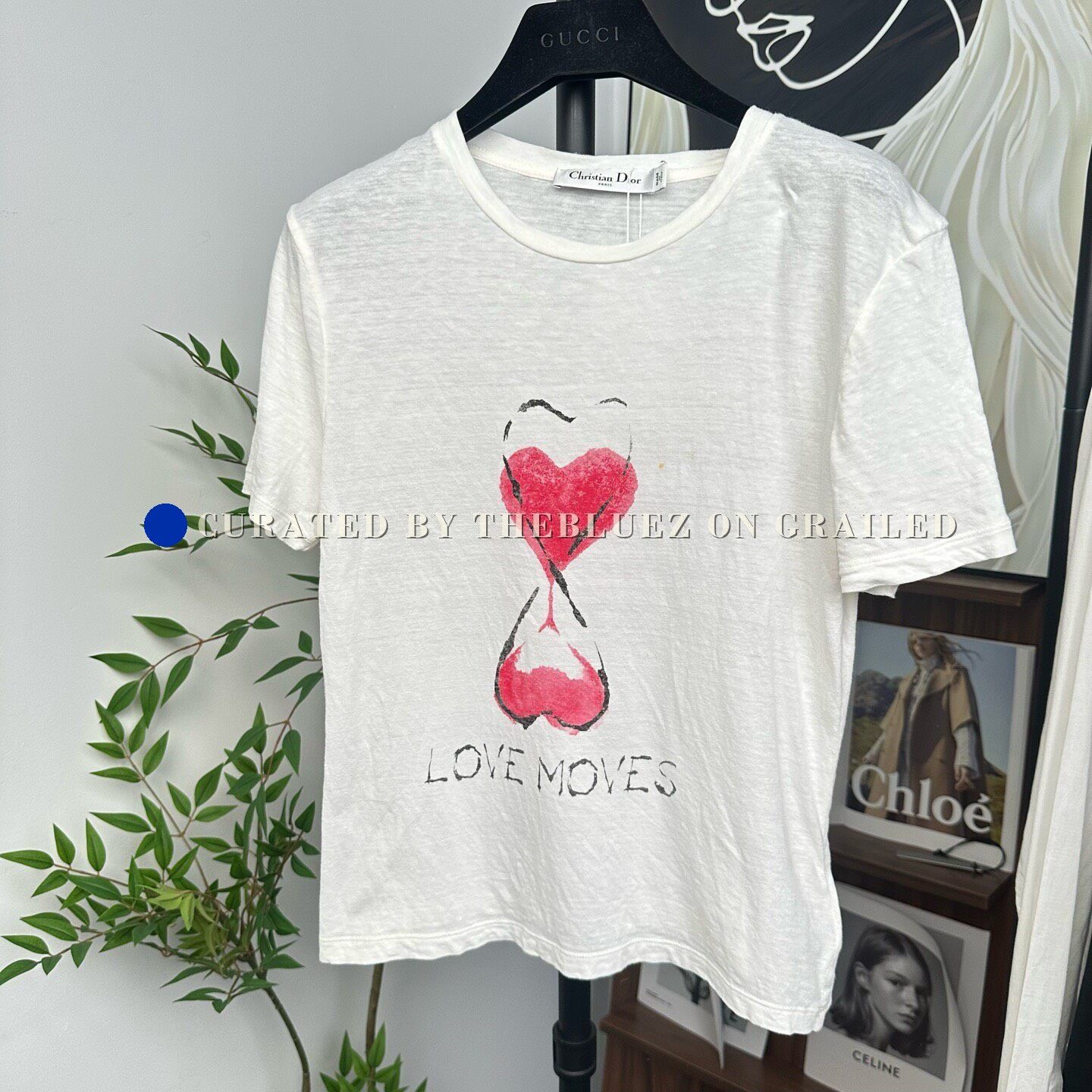 Dior Dior White Heart Hourglass Short-Sleeve Top Size XS / US 0-2 / IT 36-38 - 1 Thumbnail