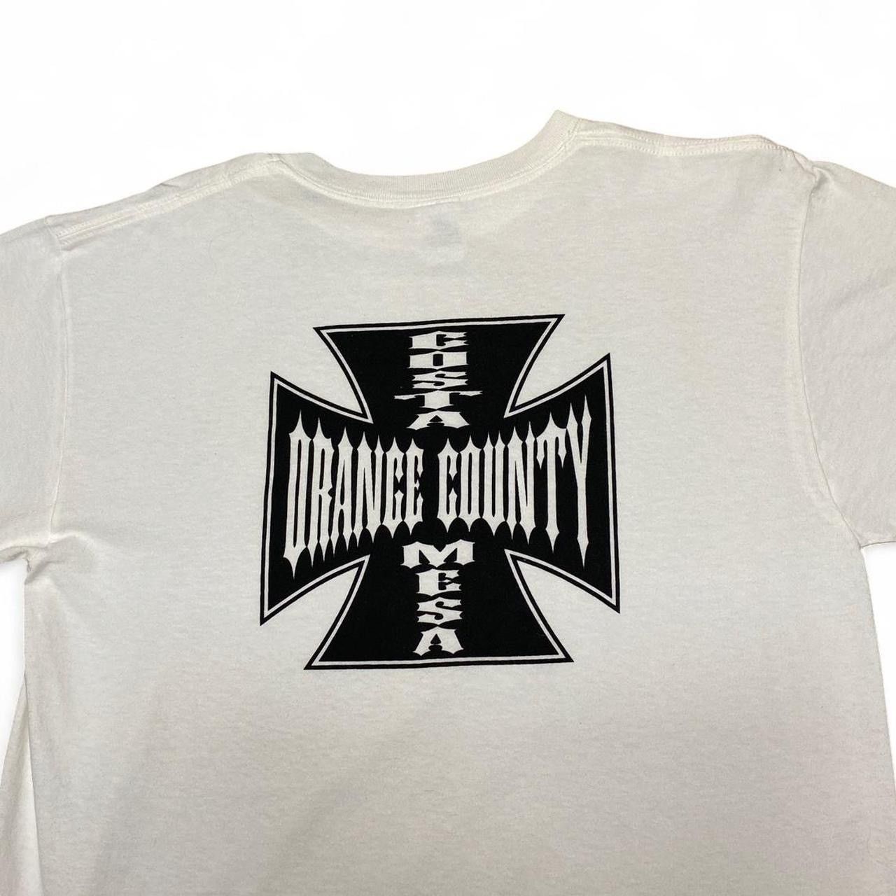 Anvil Y2K Costa Mesa Orange county white and black graphic tshirt Size US L / EU 52-54 / 3 - 1 Thumbnail