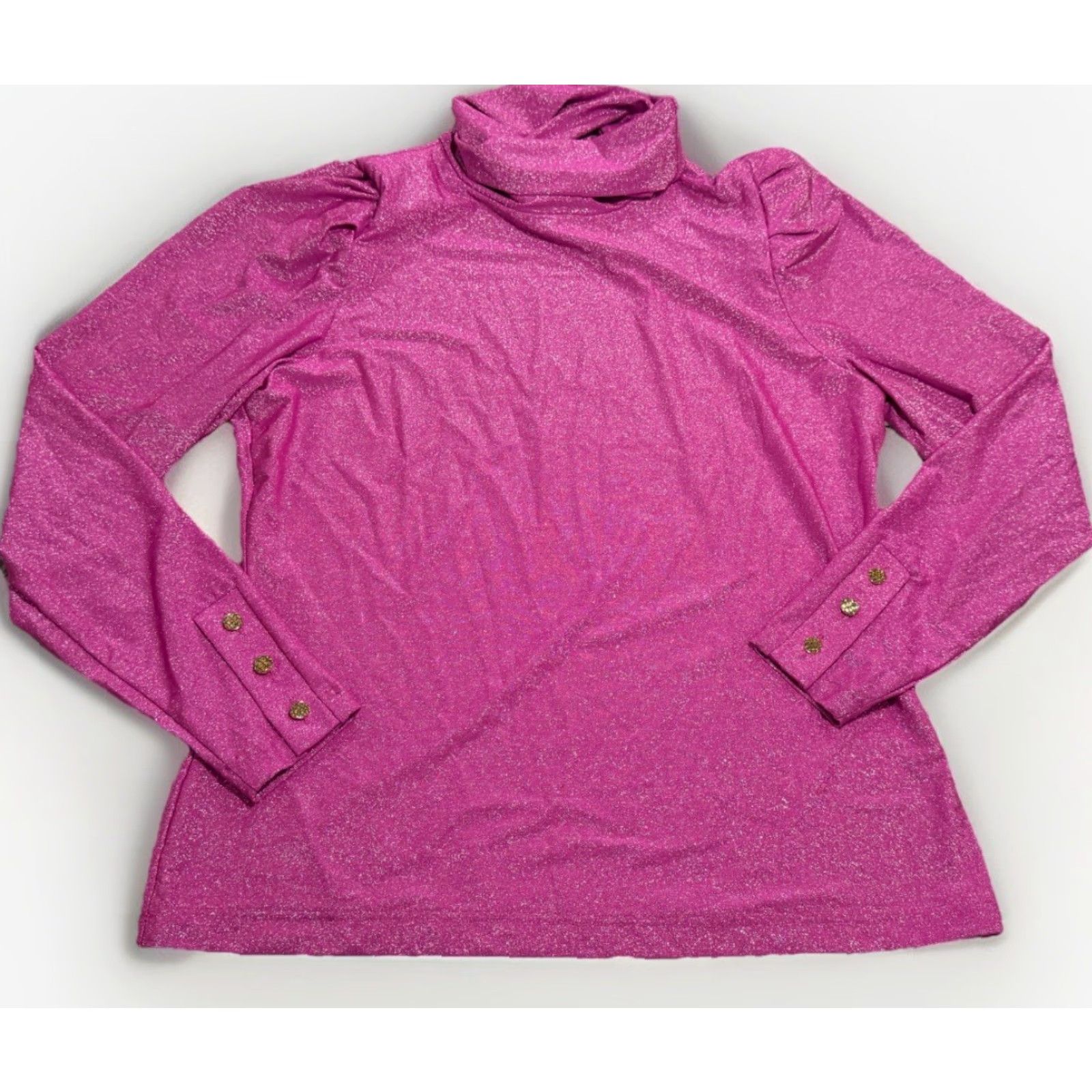 Vintage VINTAGE Emily McCarthy Tessa Turtleneck Rose Violet M Long Sleeve Nylon Spandex Womens Size M / US 6-8 / IT 42-44 - 3 Thumbnail