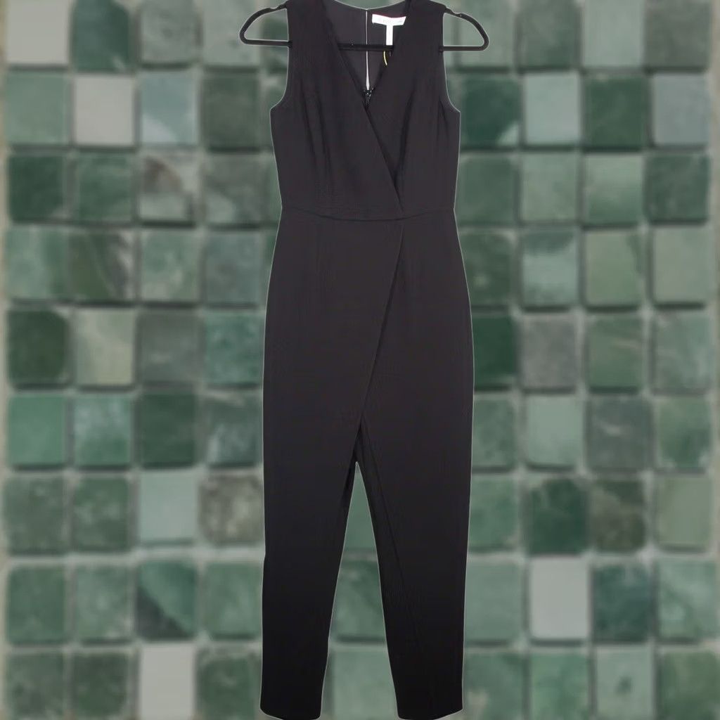 BCBGeneration BCBGGeneration Jumpsuit One-Piece Sleeveless V-Neck Black Size 0 Women Party Formal Workwear NWT Size 25" / US 0 / IT 36 - 1 Thumbnail