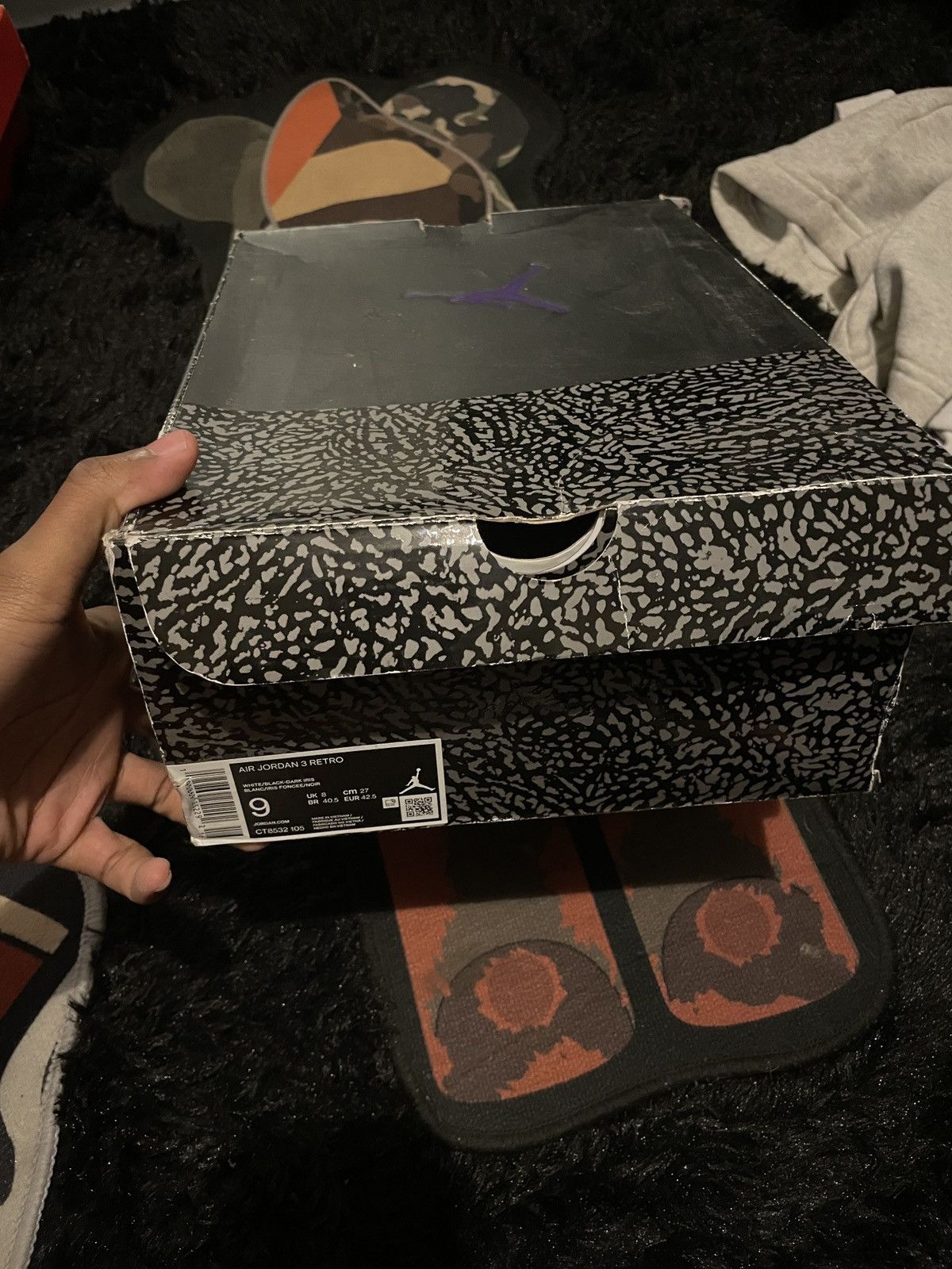 Jordan Brand Air Jordan 3 Retro “Dark Iris” Size US 9 / EU 42 - 6 Thumbnail