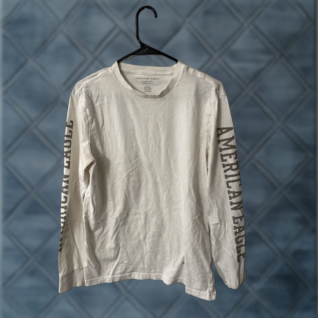 American Eagle Outfitters AMERICAN EAGLE WHITE LONG SLEEVE T-SHIRT MEN'S SMALL CREW NECK SUPER SOFT Size US S / EU 44-46 / 1 - 1 Thumbnail
