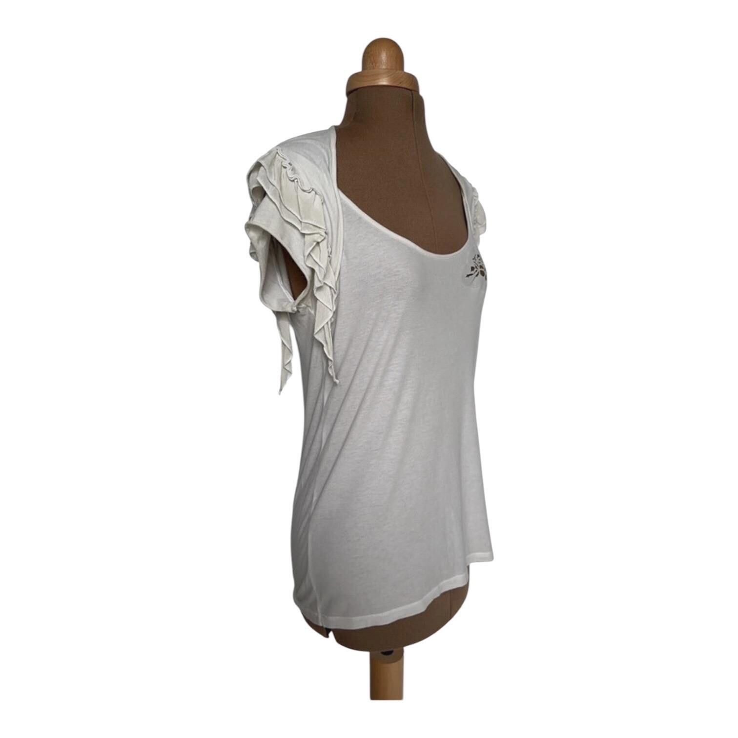 Cop Copine The Cop Copine Cutout Frilly Tee Size ONE SIZE - 2 Thumbnail