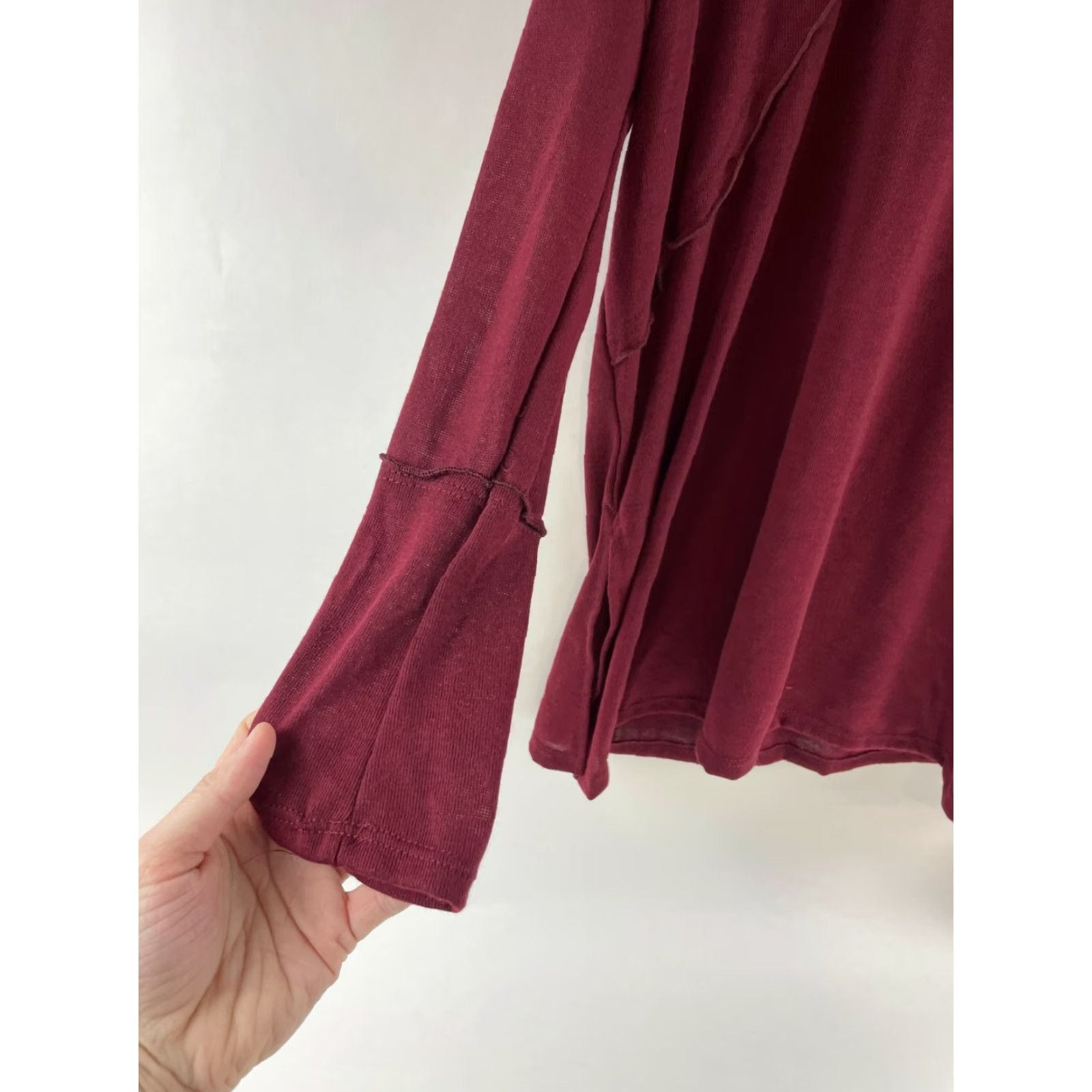 Vintage Forgotten Grace T Shirt Blouse Women's Small Burgundy Long Sleeve NWT Size S / US 4 / IT 40 - 3 Thumbnail