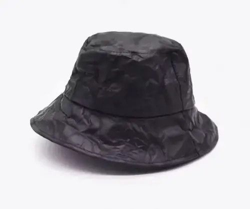 Other Retro punk crinkle pu leather bucket hat Size ONE SIZE - 1 Thumbnail