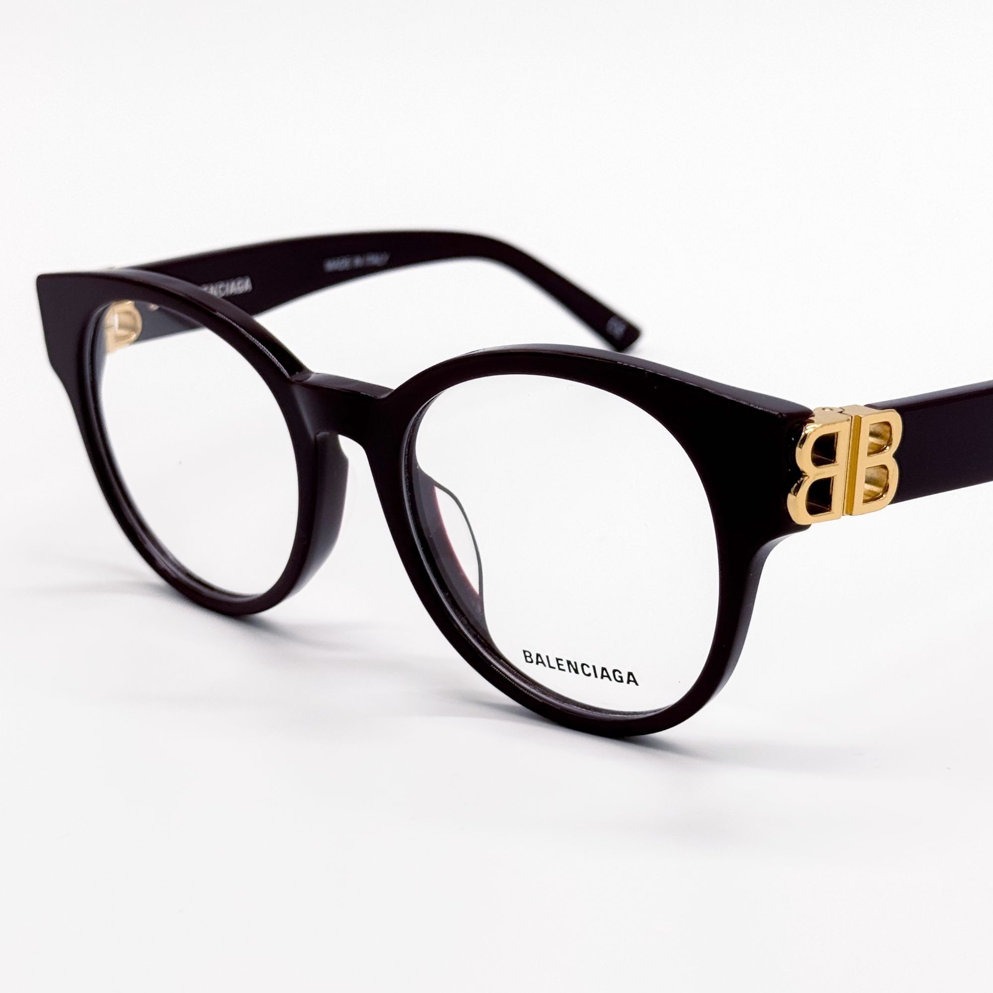 Balenciaga NEW BALENCIAGA EYEGLASSES BB0173O 003 ROUND VIOLET WOMEN EYE Size ONE SIZE - 5 Thumbnail