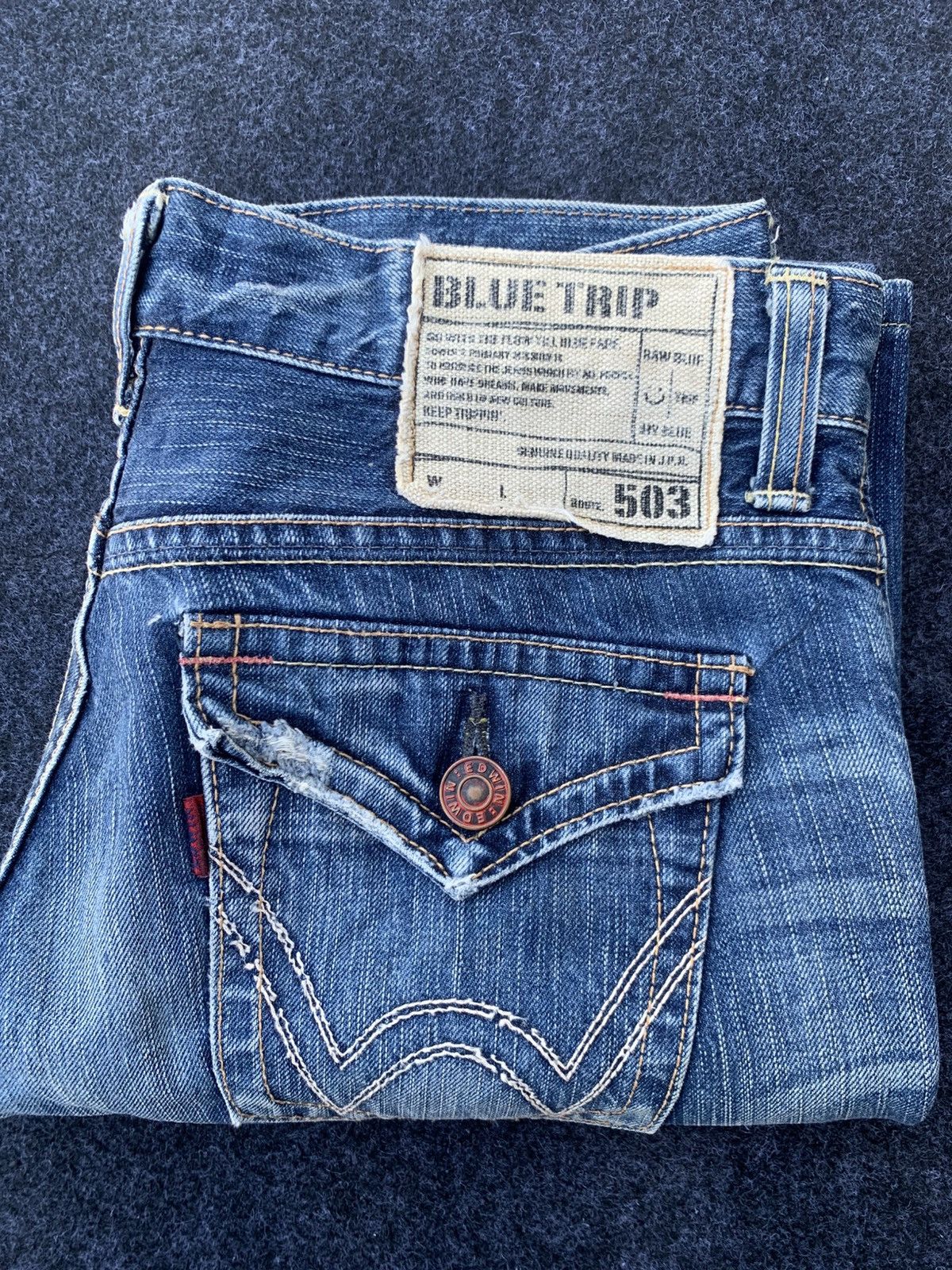 Edwin FLARE EDWIN 503 BLUE TRIP. SALE ONLY JAPAN 🇯🇵 Size US 32 / EU 48 - 9 Thumbnail