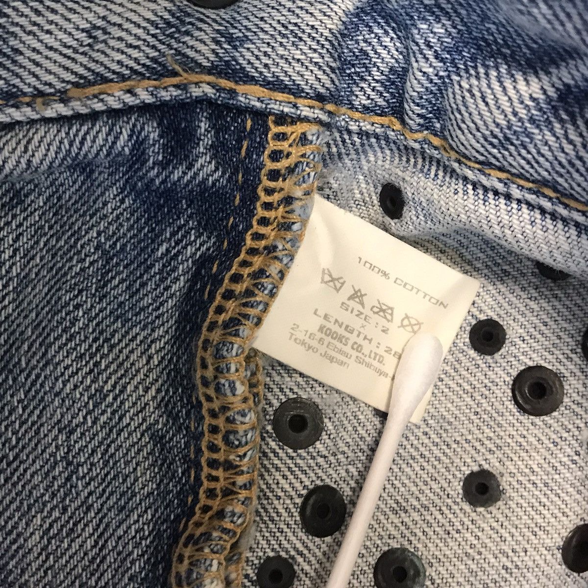 Number (N)ine Number (N)ine 06SS “Guns/Rose” Paint-Splatter Studded Denim Size US 28 / EU 44 - 5 Thumbnail