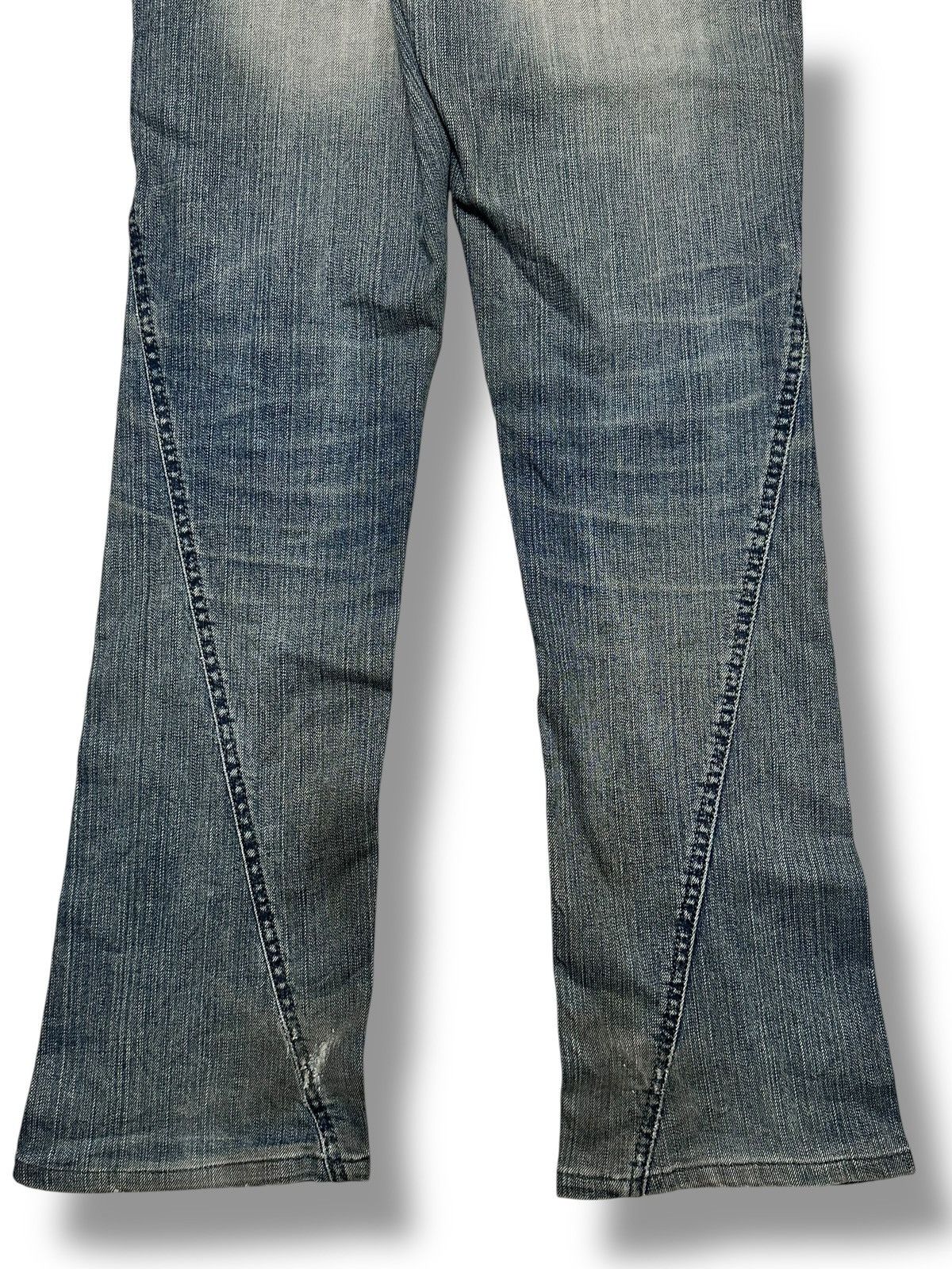 Morgan De Toi Morgan Homme Vintage Y2K Rare Drop Flare V Design & Faded Size US 32 / EU 48 - 14 Thumbnail