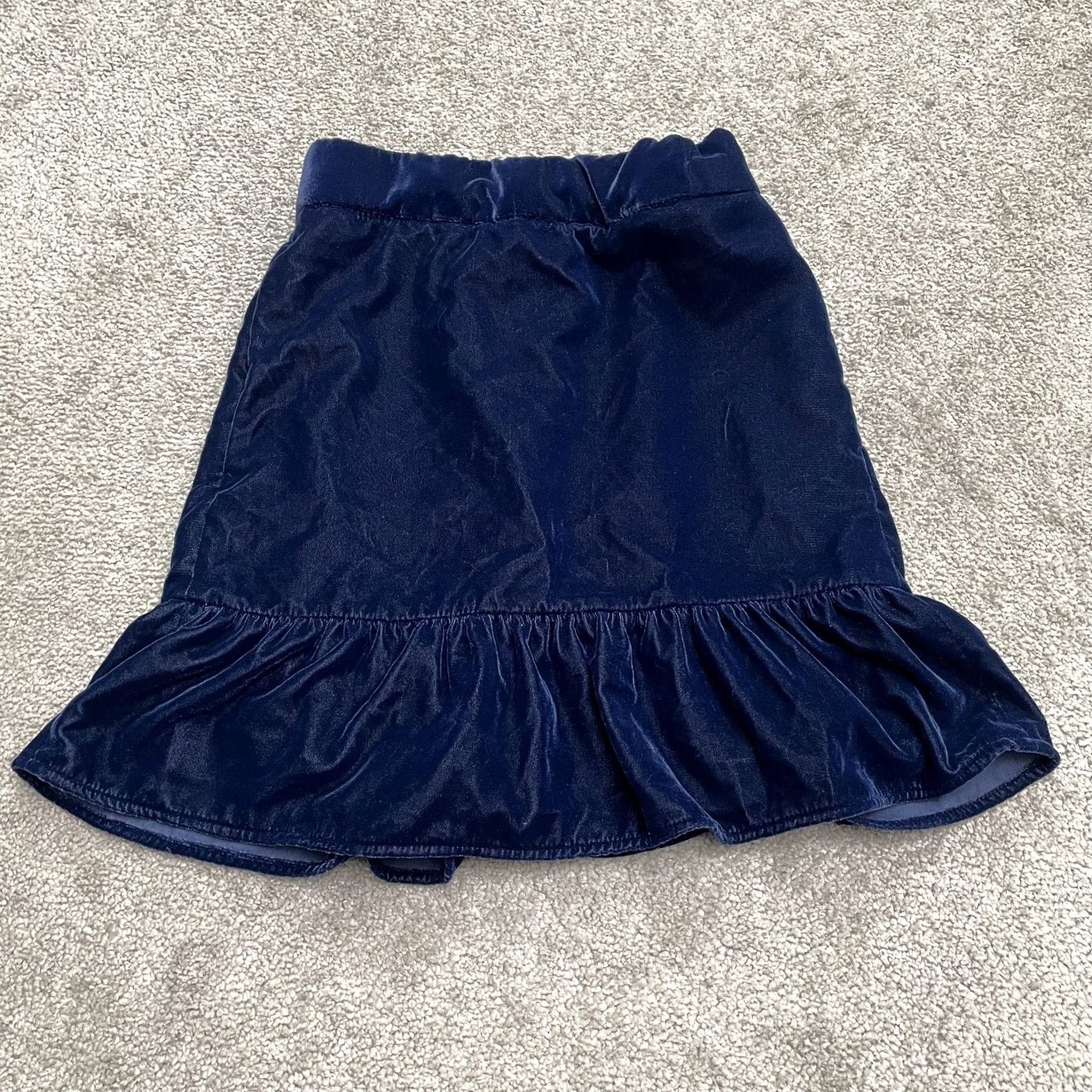 J.Crew J.Crew Skirt Womens XXS Velvet Knee Length Elastic Waist A-Line Casual Work Blue Offset: None Size 24" / US 00 / IT 34 - 2 Thumbnail
