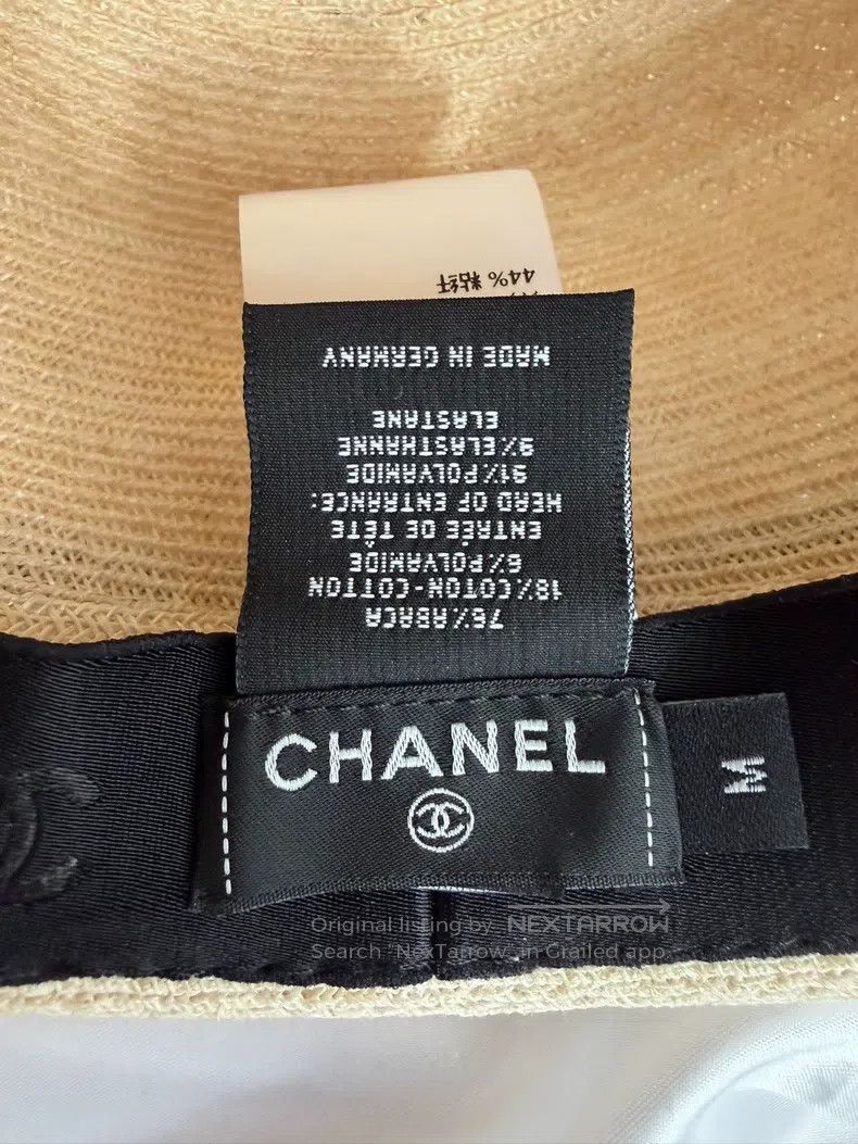 Chanel Chanel SizeM White-coloured straw hat Size ONE SIZE - 3 Thumbnail