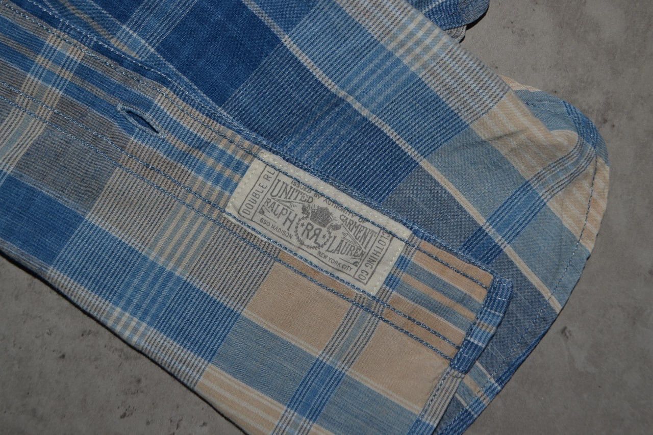 RRL Ralph Lauren × Vintage RRL RALPH LAUREN Men's RL Short sleeve Shirt Blue Size M Size US M / EU 48-50 / 2 - 7 Thumbnail