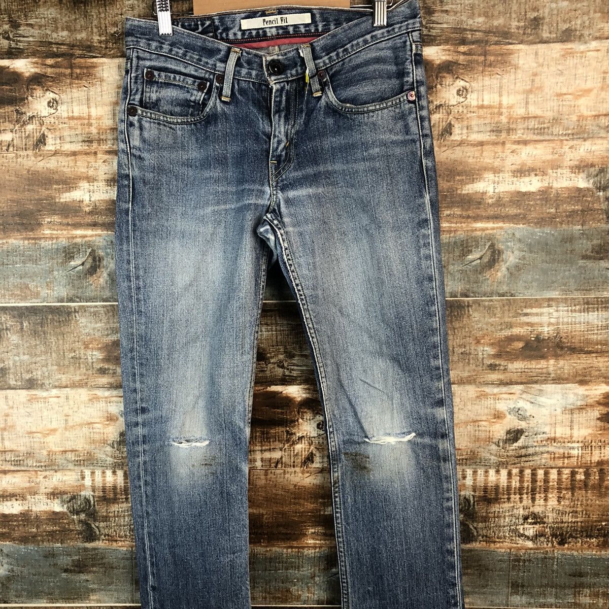 Levi's Levis Blue Distressed Denim Pants #A2076 Size US 29 - 5 Thumbnail
