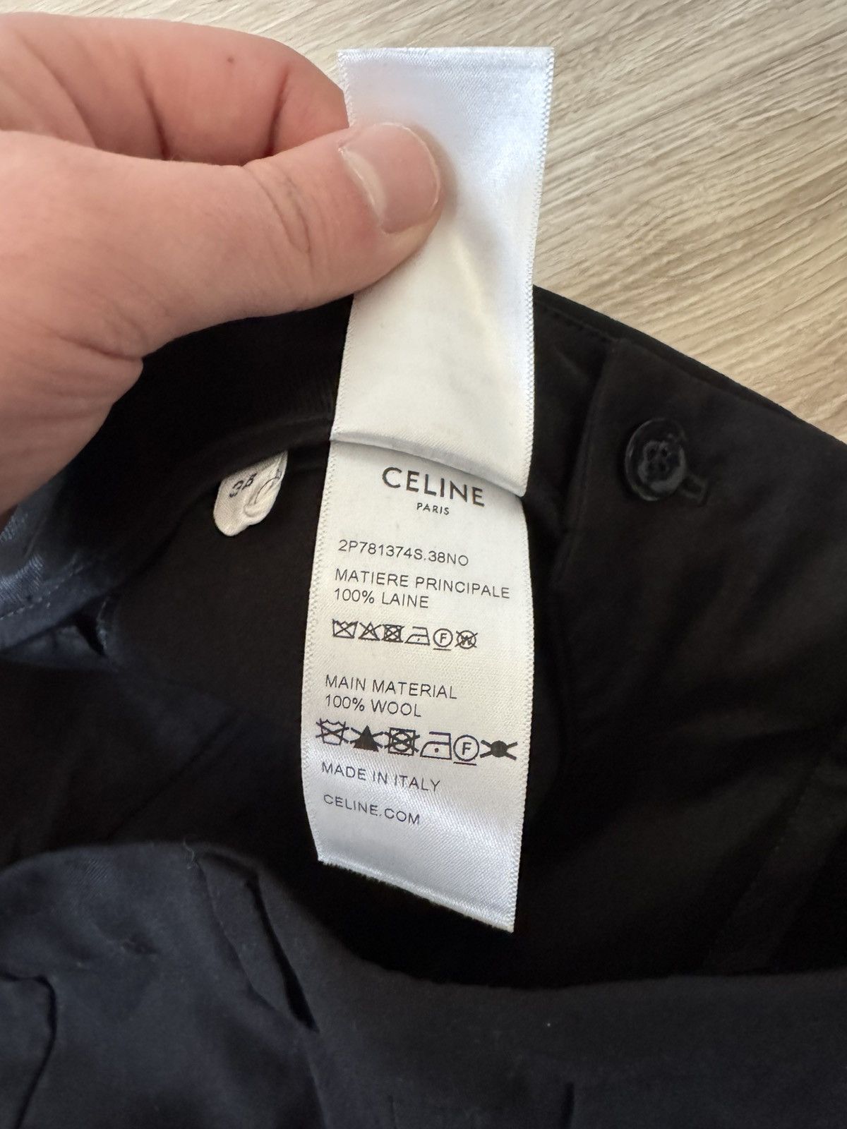 Celine Celine Double Pleated Tixie Wool Pants Women Size 26" / US 2 / IT 38 - 10 Thumbnail