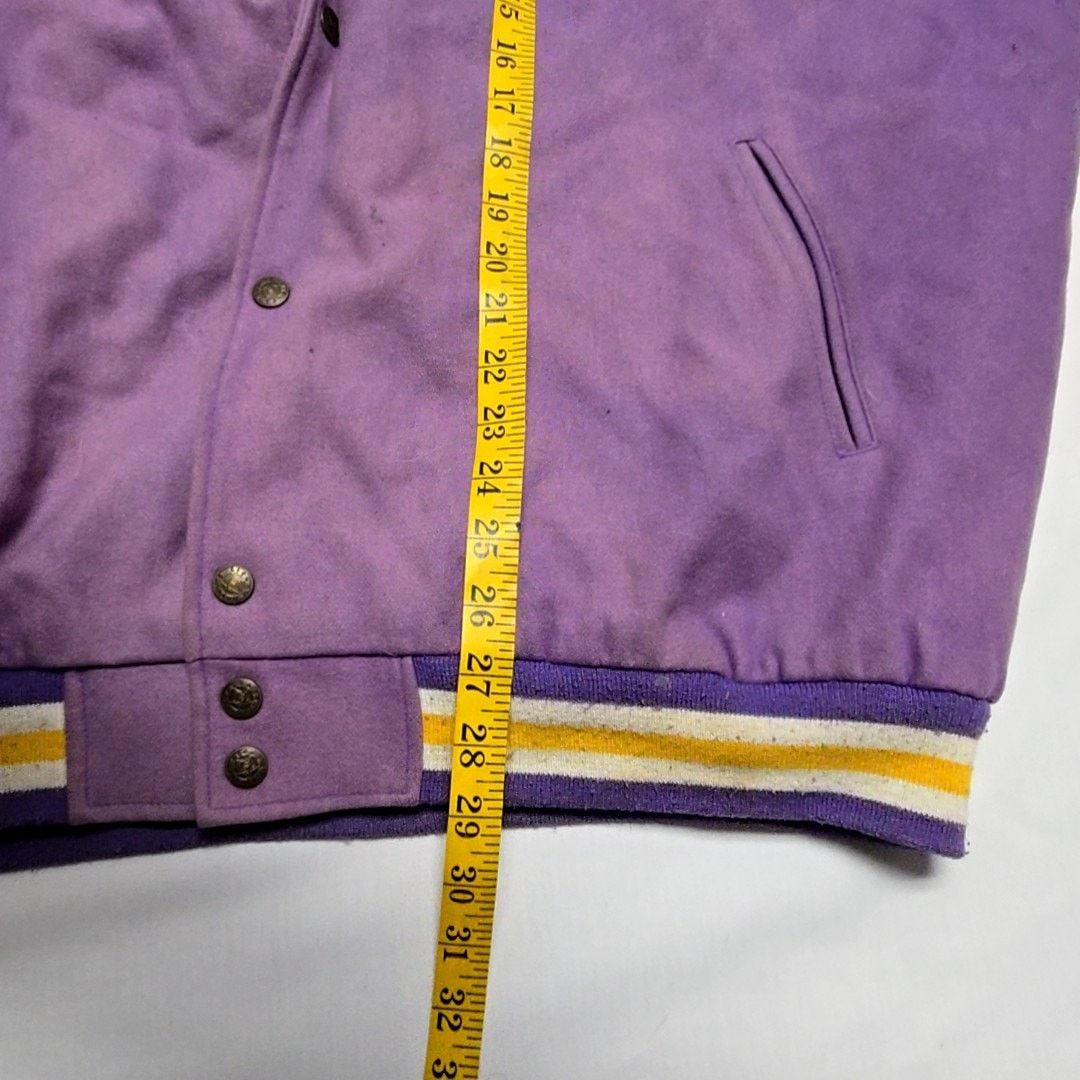 Steve And Barrys Vintage LSU Tigers Purple Yellow Varsity Jacket 90s XL Size US XL / EU 56 / 4 - 21 Thumbnail