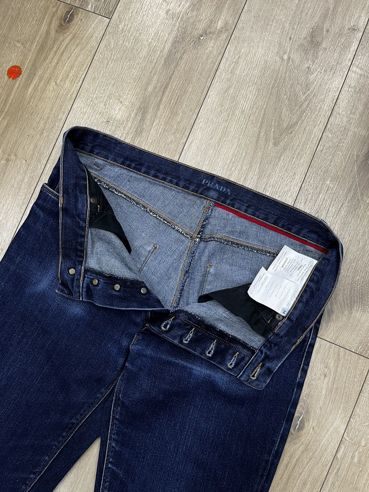 Prada 🔴 PRADA CLASSIC FIT LUXURY JEANS TAB MILANO Y2K RARE DENIM Size US 34 / EU 50 - 9 Thumbnail
