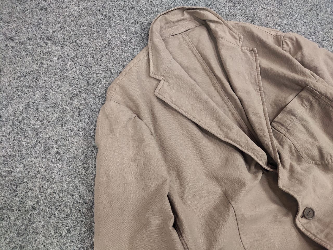 Faconnable Faconnable Cotton x Linen Beige Blazer Pocket Jacket Size US L / EU 52-54 / 3 - 7 Thumbnail