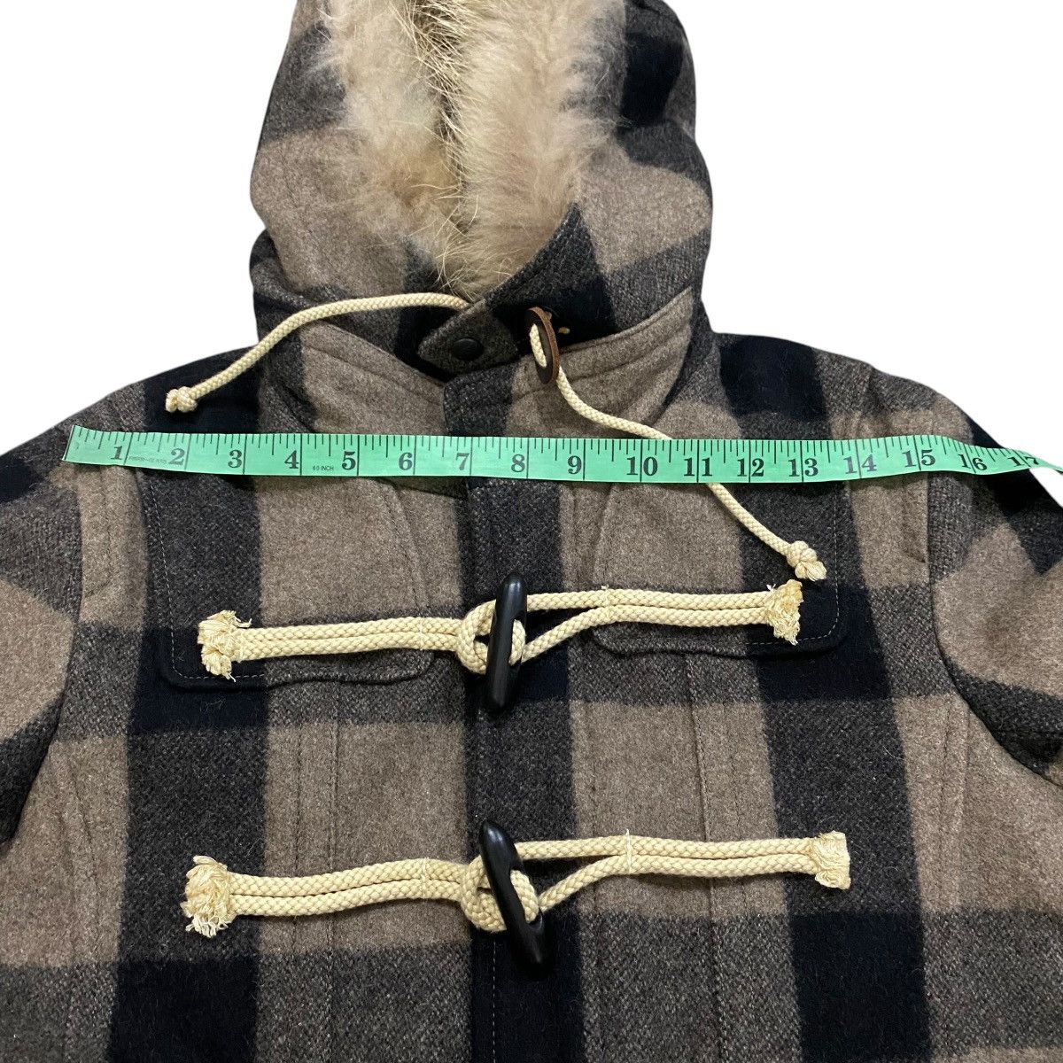 Japanese Brand × Vintage Vintage Halb Faux Fur Hoodie Wool Jacket Button M Size Size US M / EU 48-50 / 2 - 12 Thumbnail