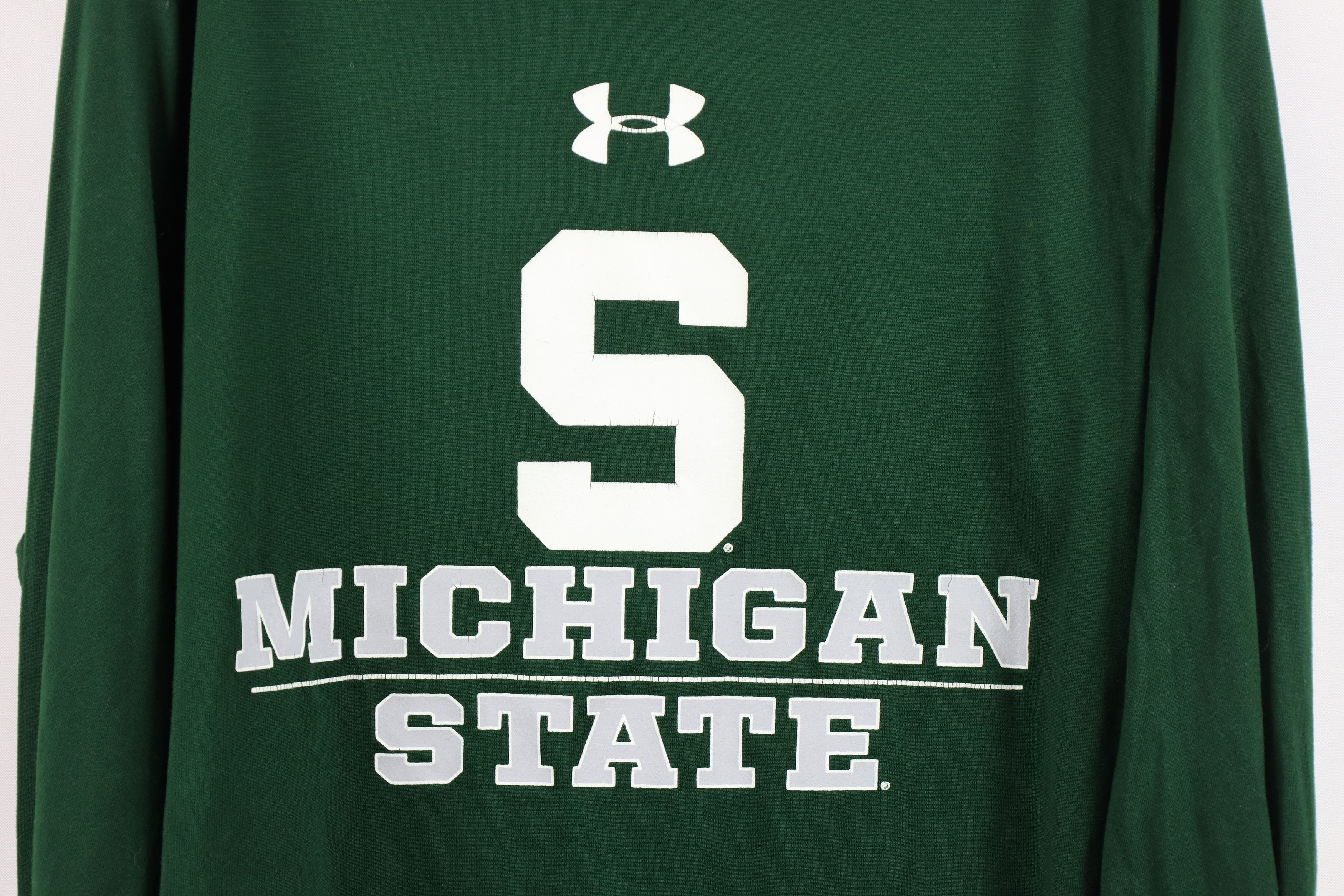 Under Armour × Vintage Under Armour State University Long Sleeve T-Shirt Green Size US M / EU 48-50 / 2 - 4 Thumbnail