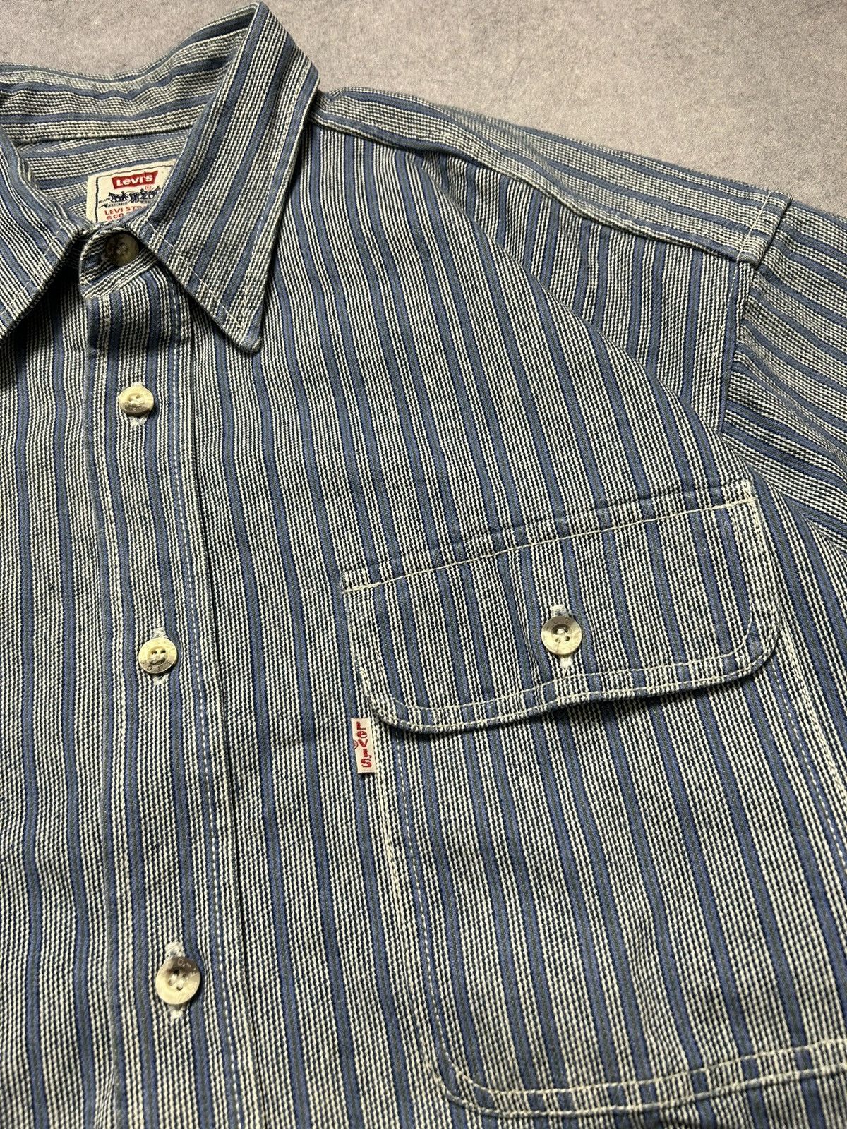 Levi's Vintage 90’s Levi’s Striped Button Up Retro Overshirt Shirt Size US L / EU 52-54 / 3 - 3 Thumbnail