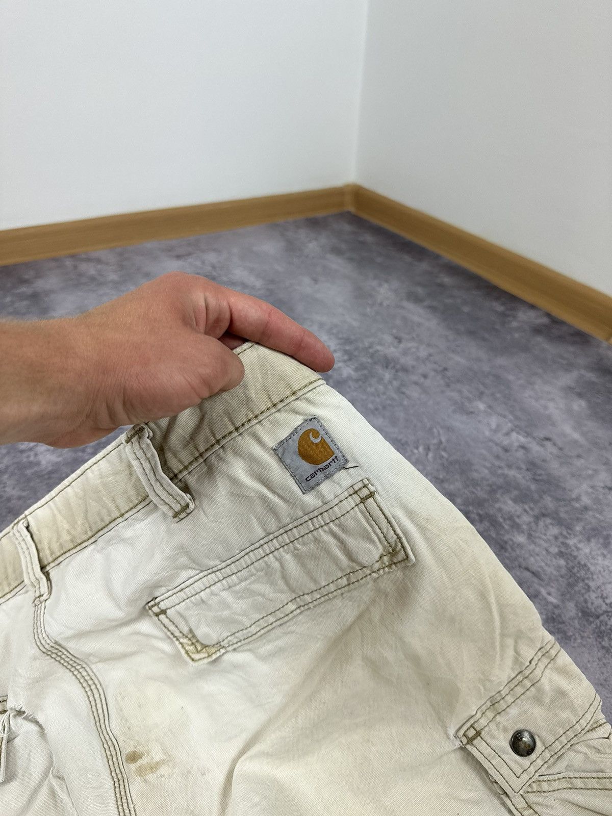 Carhartt Vintage Carhartt Distressed Cargo Baggy USA Opium Shorts Size US 36 / EU 52 - 7 Thumbnail