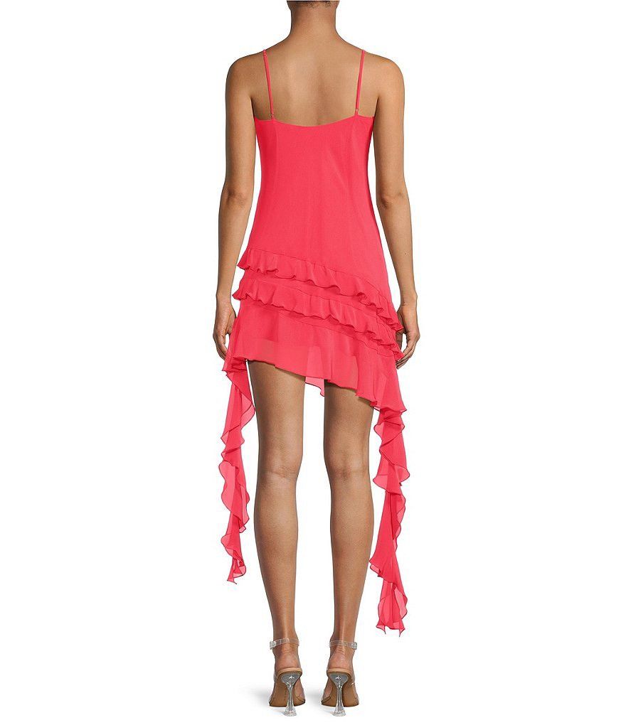 Designer Belle Rosette Sweetheart Neck Sleeveless Ruffle Mini Dress Size S / US 4 / IT 40 - 2 Thumbnail