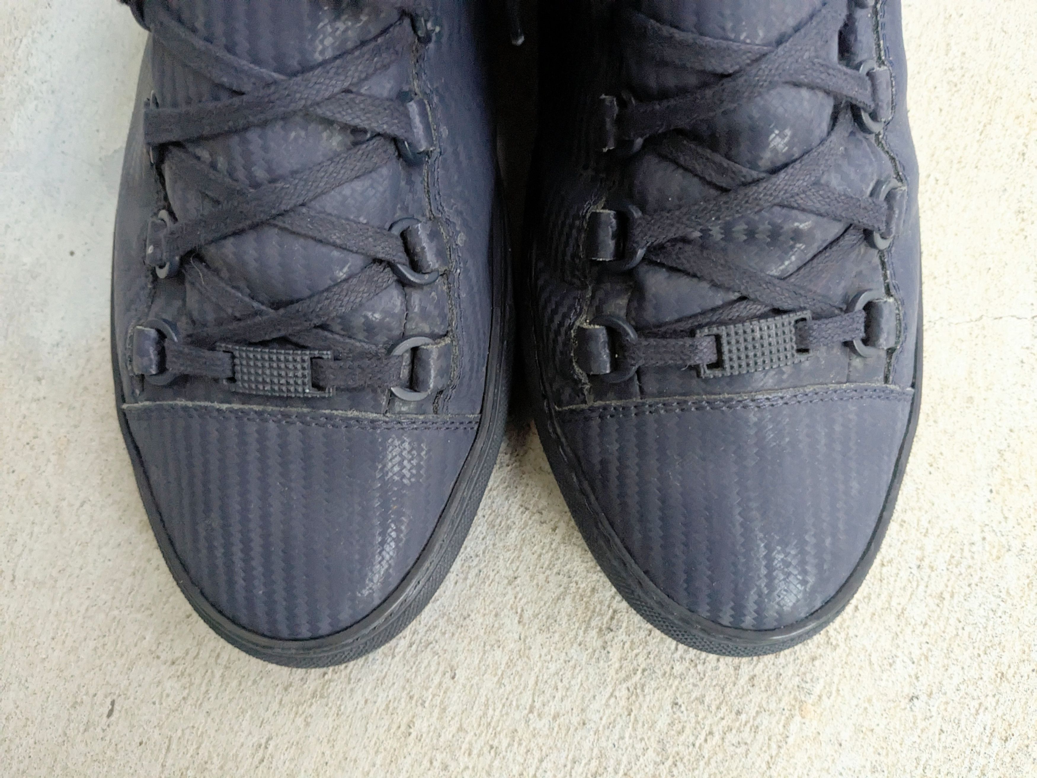 Balenciaga Balenciaga Arena Navy Blue 9 Leather High Tops Size US 9 / EU 42 - 3 Thumbnail