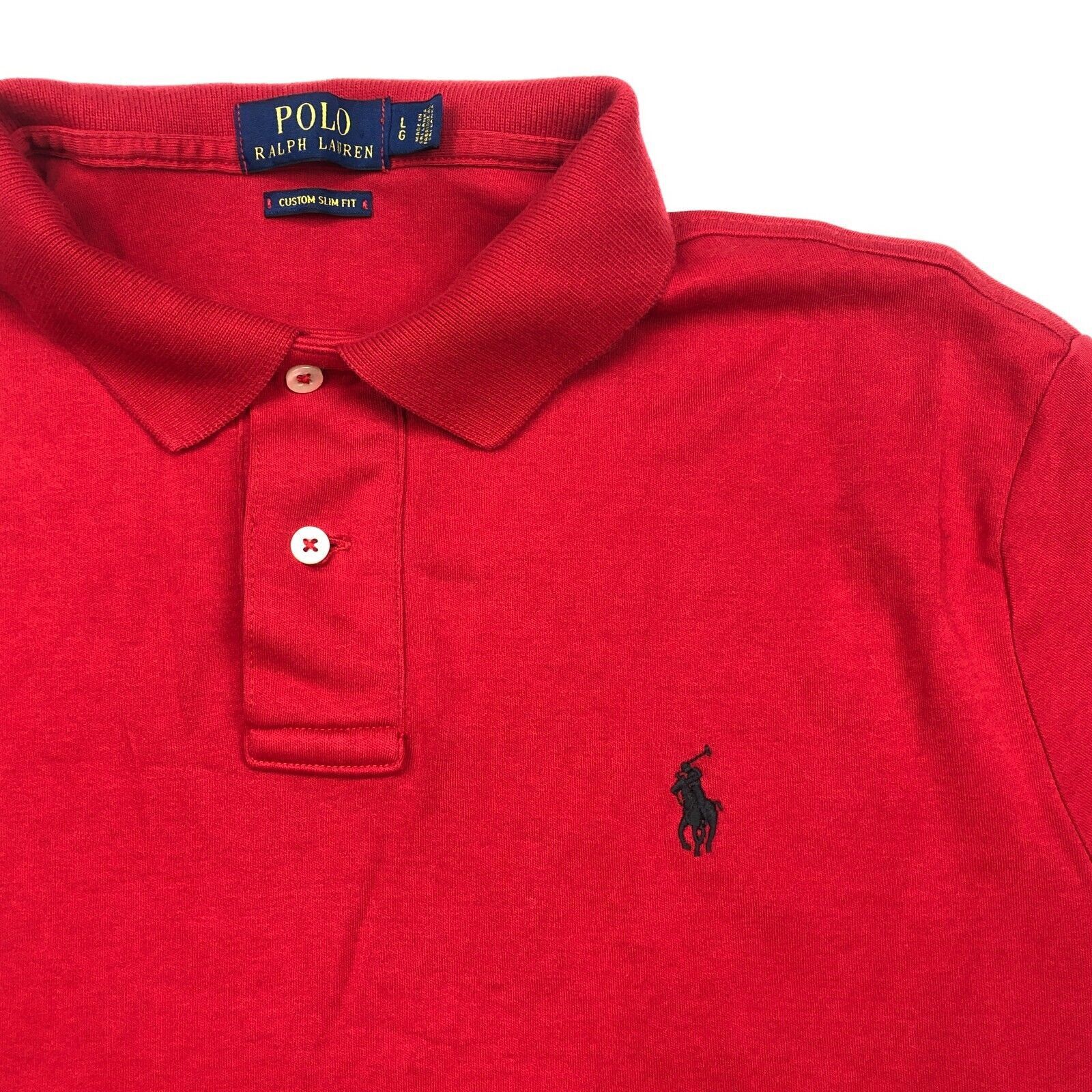 Ralph Lauren × Tommy Hilfiger Polo Ralph Lauren Custom Slim Fit Red Top Size Large L Mens Size US L / EU 52-54 / 3 - 3 Thumbnail