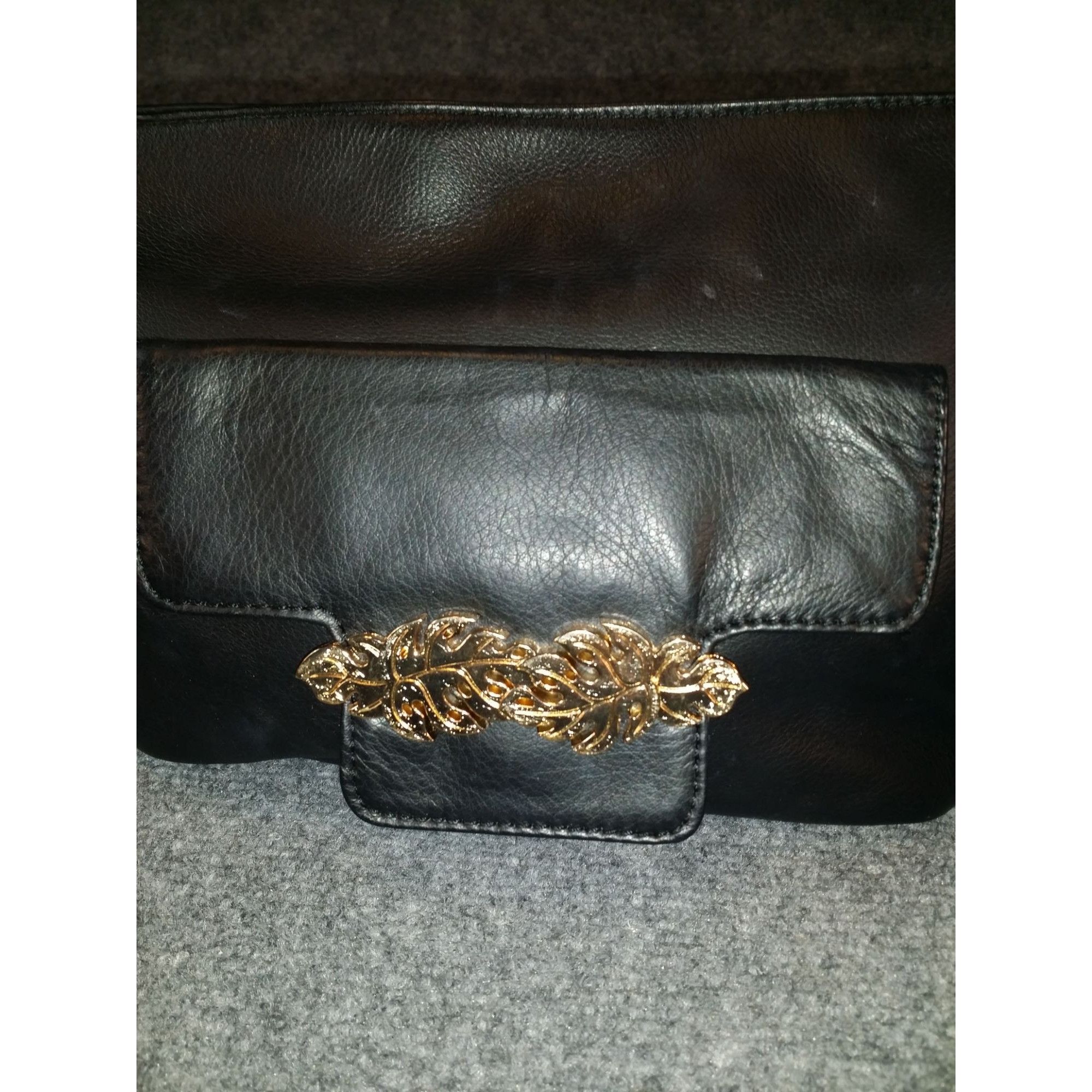 Tommy Bahama Tommy Bahama Crossbody Bag Black Leather Embroidered Gold To Size ONE SIZE - 3 Thumbnail