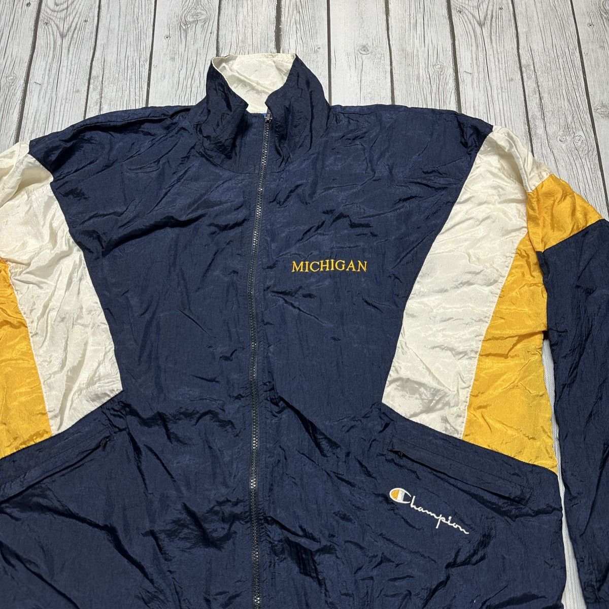 Champion × NCAA × Vintage Vintage Michigan Wolverines jacket Size US XL / EU 56 / 4 - 3 Thumbnail