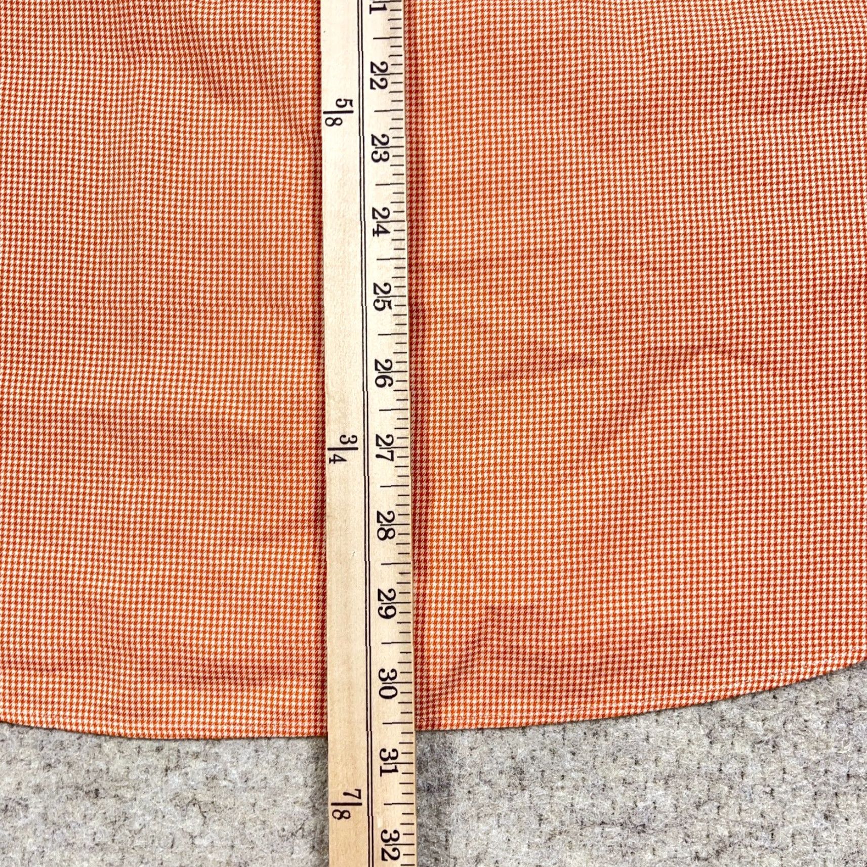 Ralph Lauren Ralph Lauren Shirt Men Large Orange Houndstooth Plaid Button-Up Classic Fit Dres Size 42R - 7 Thumbnail