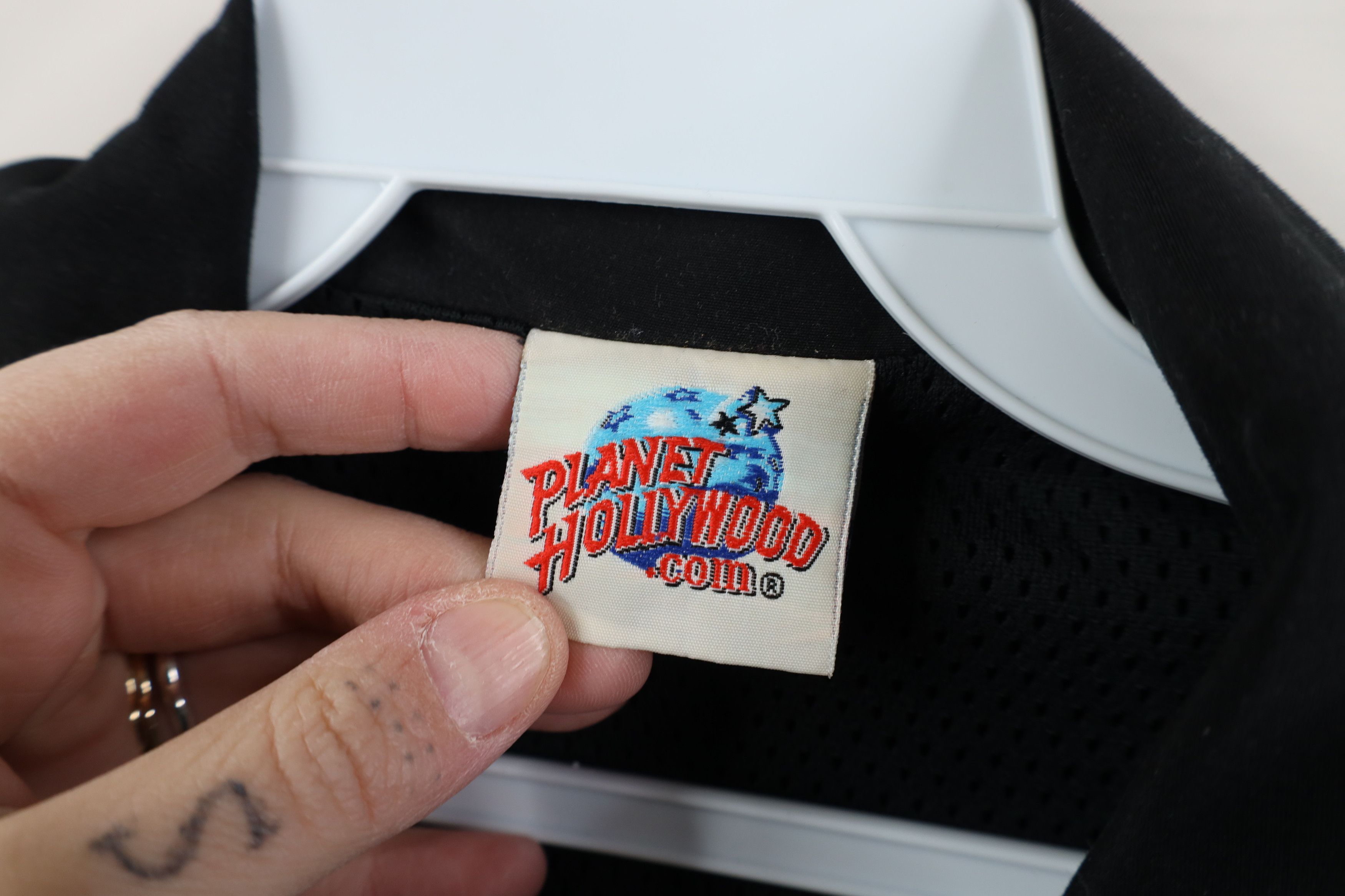 Vintage Vintage 90s Y2K Planet Hollywood New York Microfiber Jacket Size L / US 10 / IT 46 - 9 Thumbnail