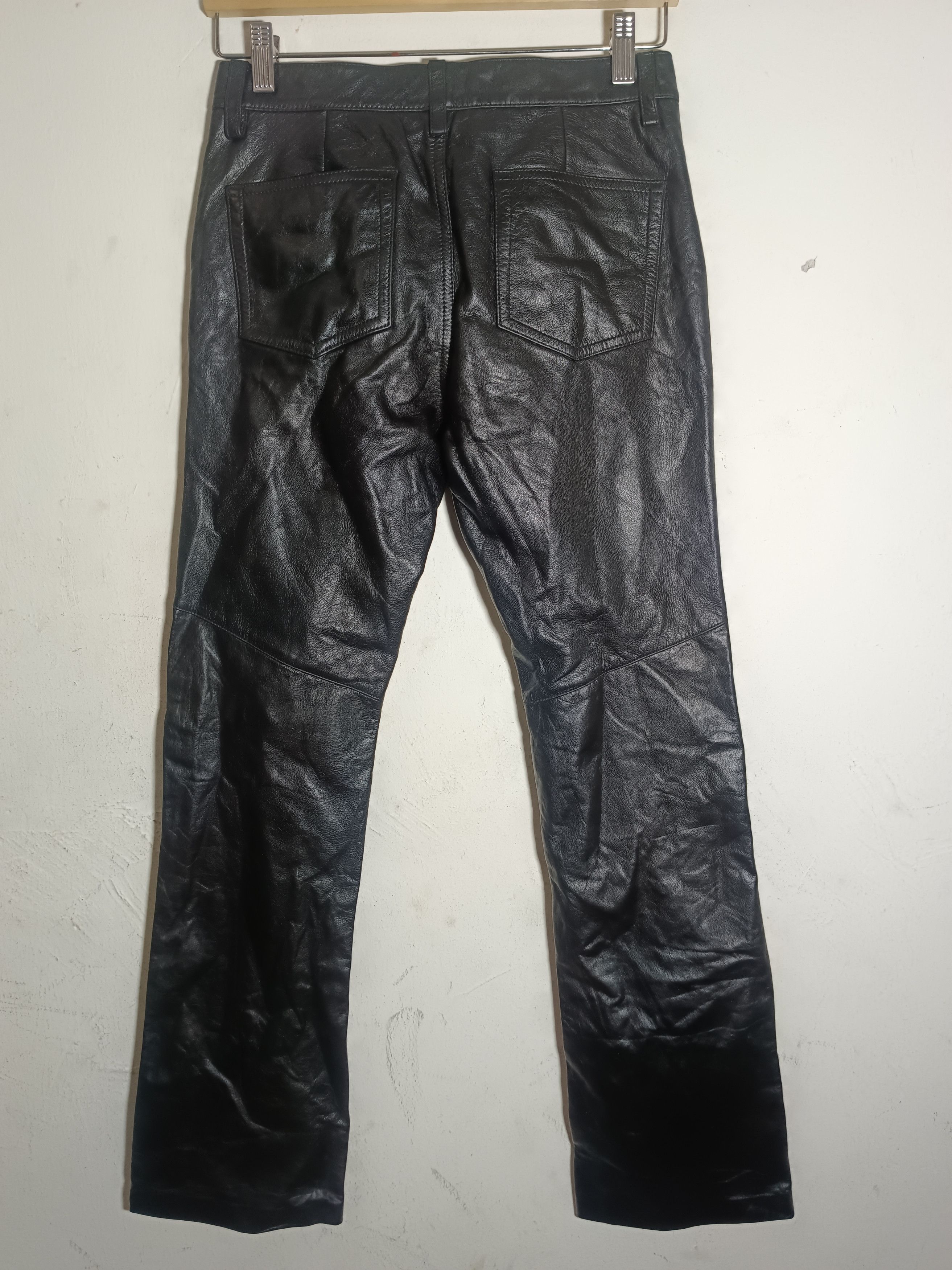 14th Addiction × Chrome Hearts × Le Grande Bleu (L.G.B.) Final Offer Real Leather Pant Vintage Rock Punk Hype Y2k Size US 27 - 7 Thumbnail