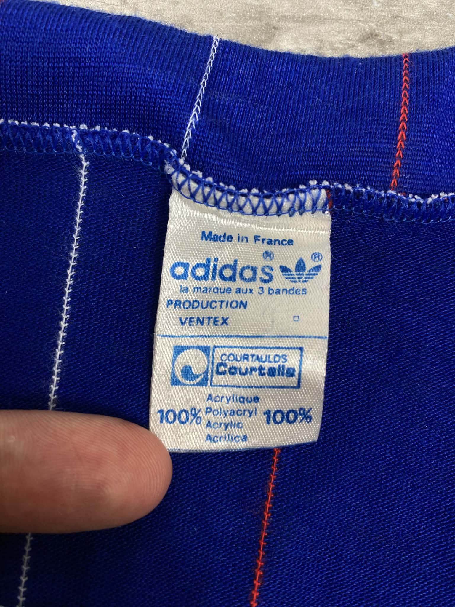 Adidas Vintage Adidas France Blue Jersey Soccer 1980s Longsleeve Size US S / EU 44-46 / 1 - 14 Thumbnail