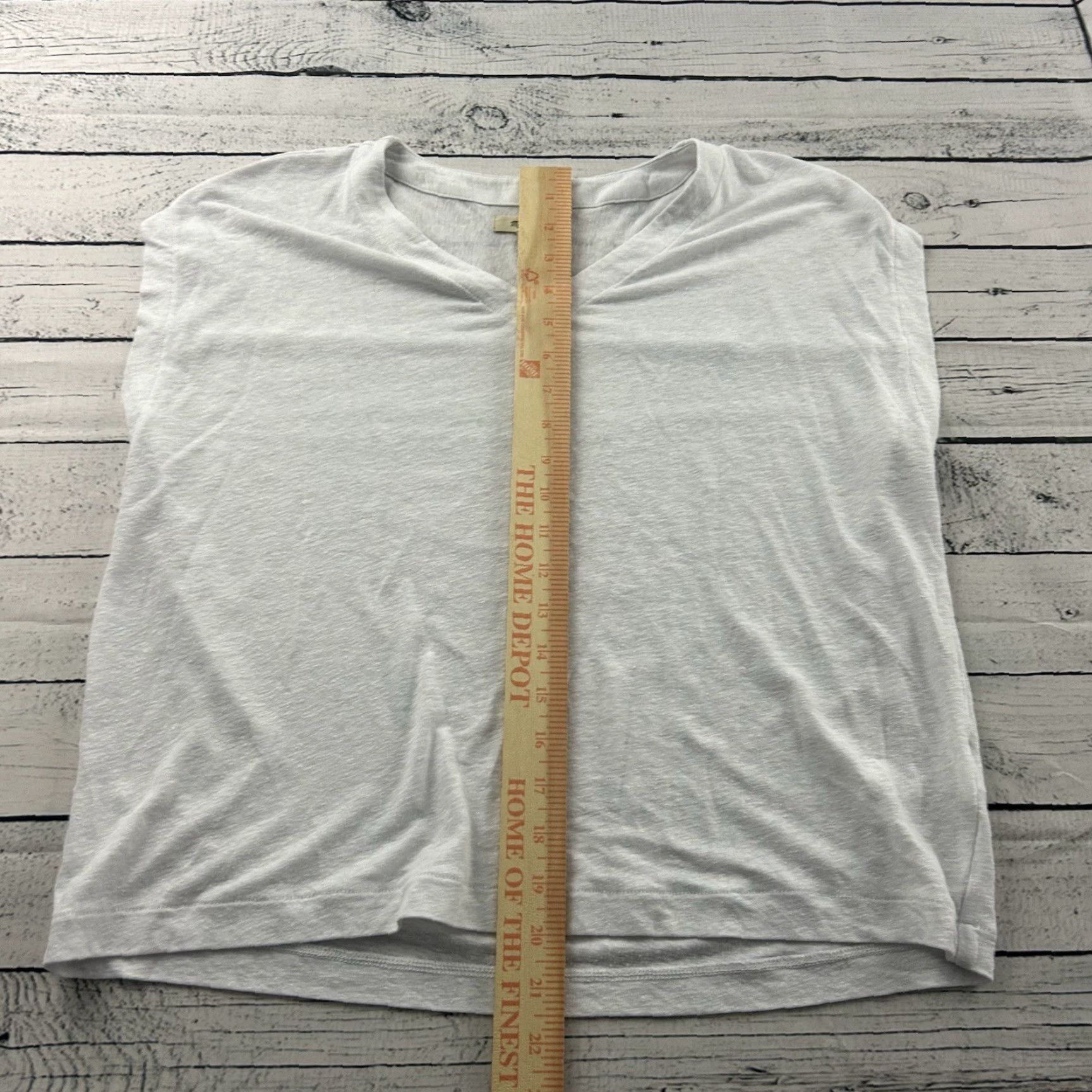 Madewell Madewell Linen Blend Short Sleeve Top Women's Small White Shirt Mens? (No, adjust) Size S / US 4 / IT 40 - 2 Thumbnail