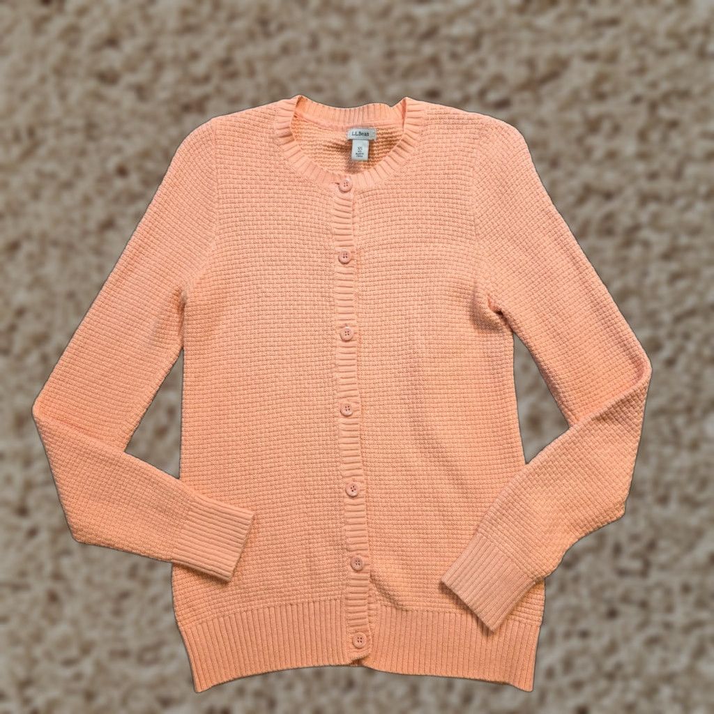 Vintage L.L. Bean Cardigan Sweater Womens XS Orange Knit Long Sleeve Career Regular Fit Sh sweater? Size XS / US 0-2 / IT 36-38 - 1 Thumbnail