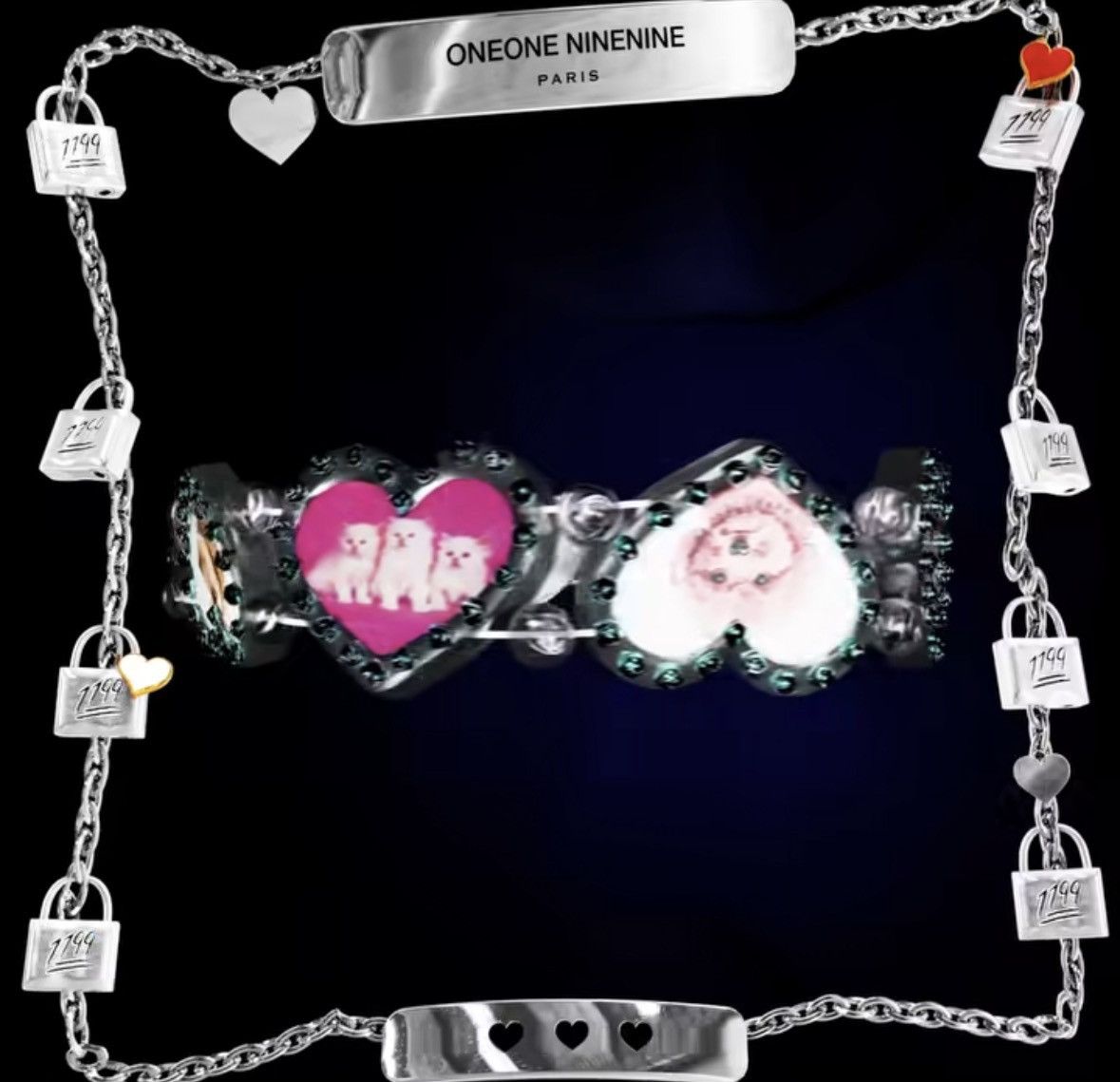 1199 Bazo 1199 St Valentines Cat Bracelet Size ONE SIZE - 7 Thumbnail