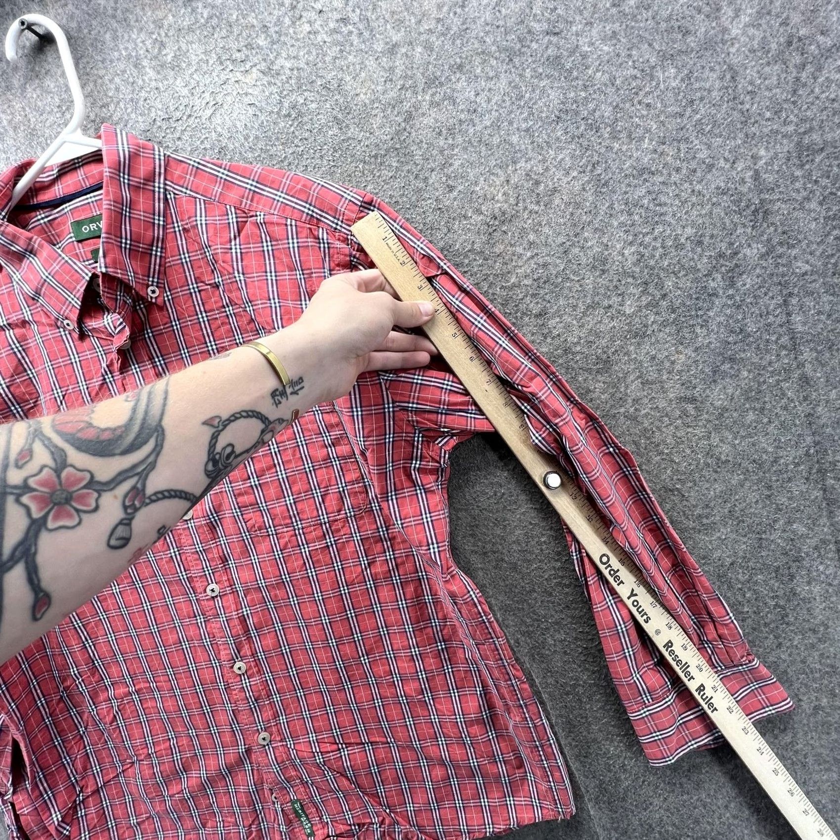 Orvis Orvis Shirt Mens Large Red Plaid Long Sleeve Button Front Casual Active Fit Size US L / EU 52-54 / 3 - 3 Thumbnail