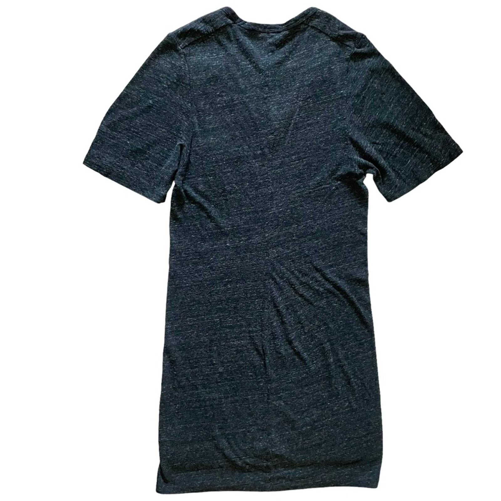James Perse James Perse Heather Black Scoop V-Neck T-Shirt Dress Size S / US 4 / IT 40 - 3 Thumbnail