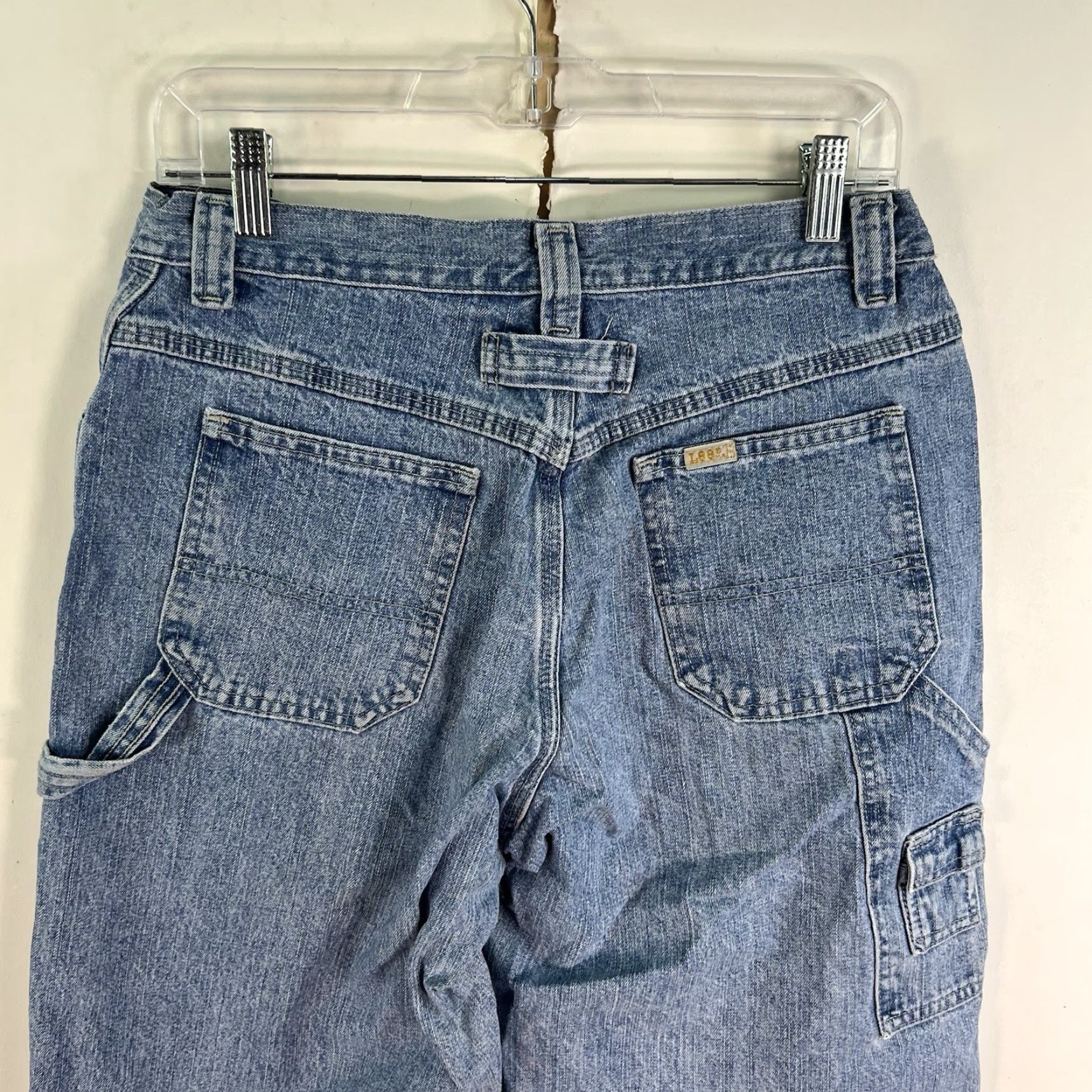 Lee VINTAGE Lee Cargo Denim Jean Jorts Shorts Womens Size 8P Blue 30X18 90s Size 30" / US 8 / IT 44 - 6 Thumbnail