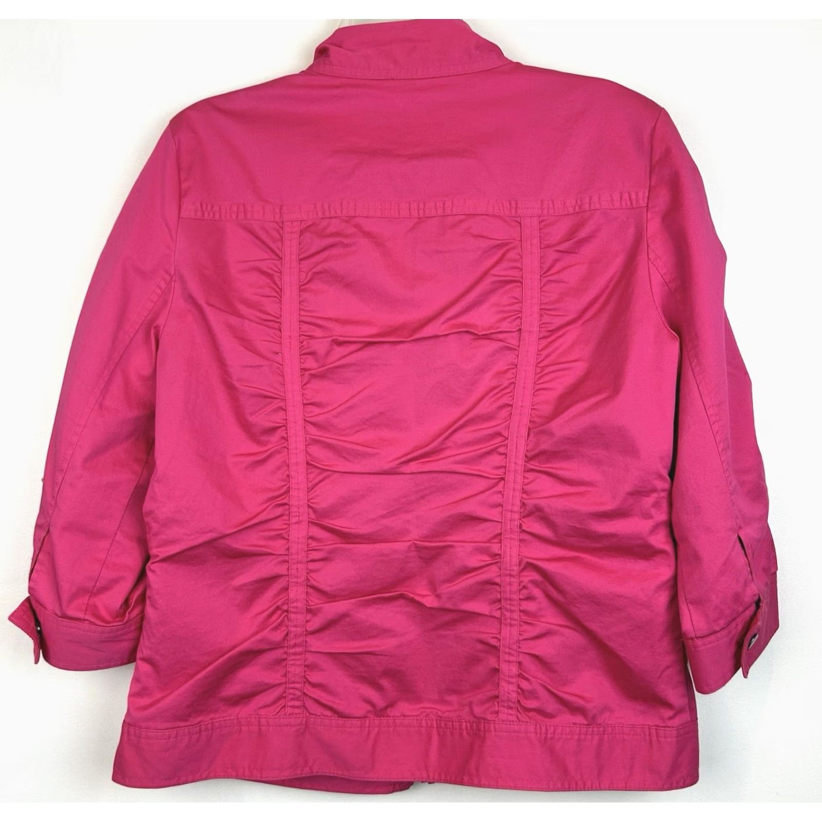 Laura Ashley Laura Ashley Jacket Womens M Short Lined Pink Solid Long Sleeve Zip Size M / US 6-8 / IT 42-44 - 2 Thumbnail