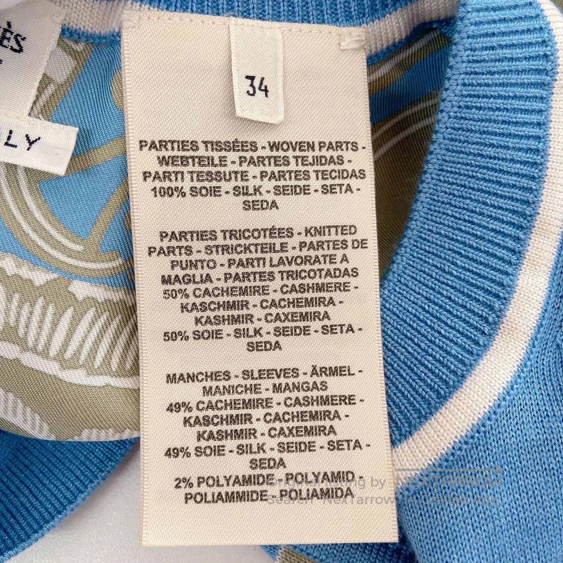 Hermes Hermes Blue Silk Shirt Size 34. Size XXS / US 00 / IT 34 - 8 Thumbnail