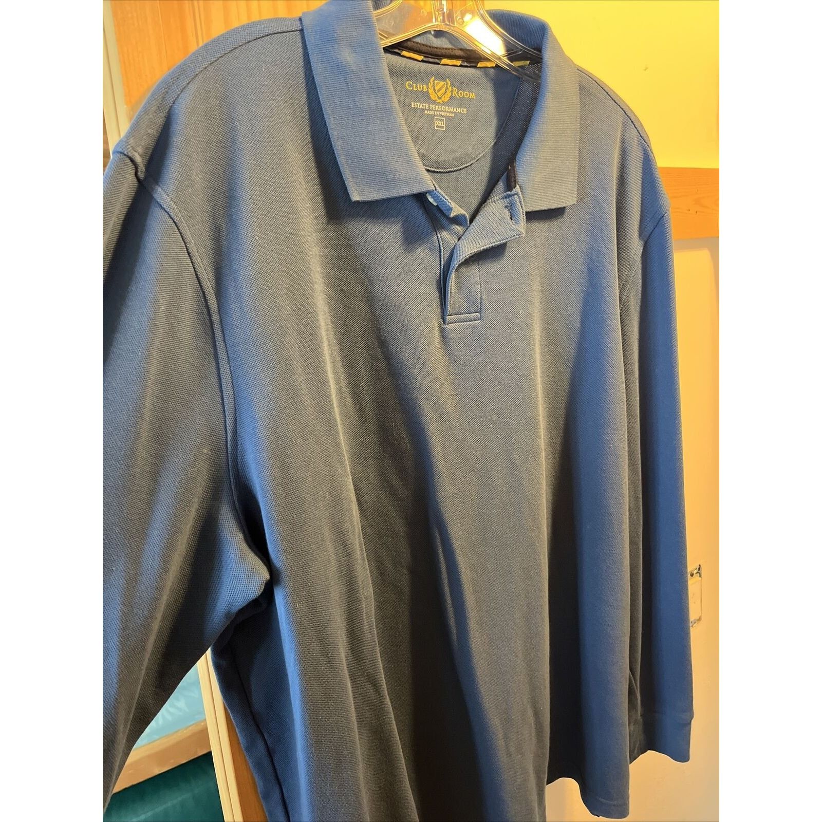 Club Room Club Room Men’s XXL Blue LS Button Cotton Blend Polo Shirt Size US XXL / EU 58 / 5 - 4 Thumbnail