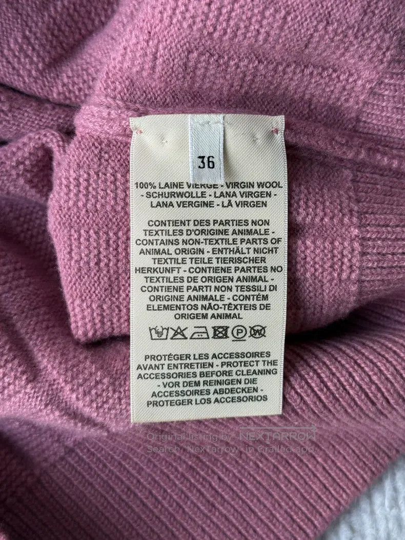 Hermes Hermes Fuchsia H Letter 100% Cashmere Cardigan Size XS / US 0-2 / IT 36-38 - 5 Thumbnail