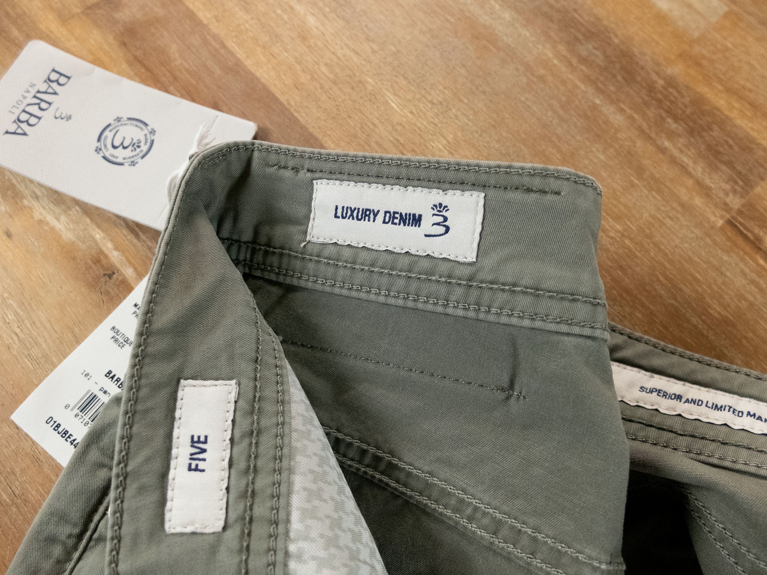 Barba Napoli BARBA Napoli green slim fit lightweight jeans Size 33 Size US 33 - 9 Thumbnail